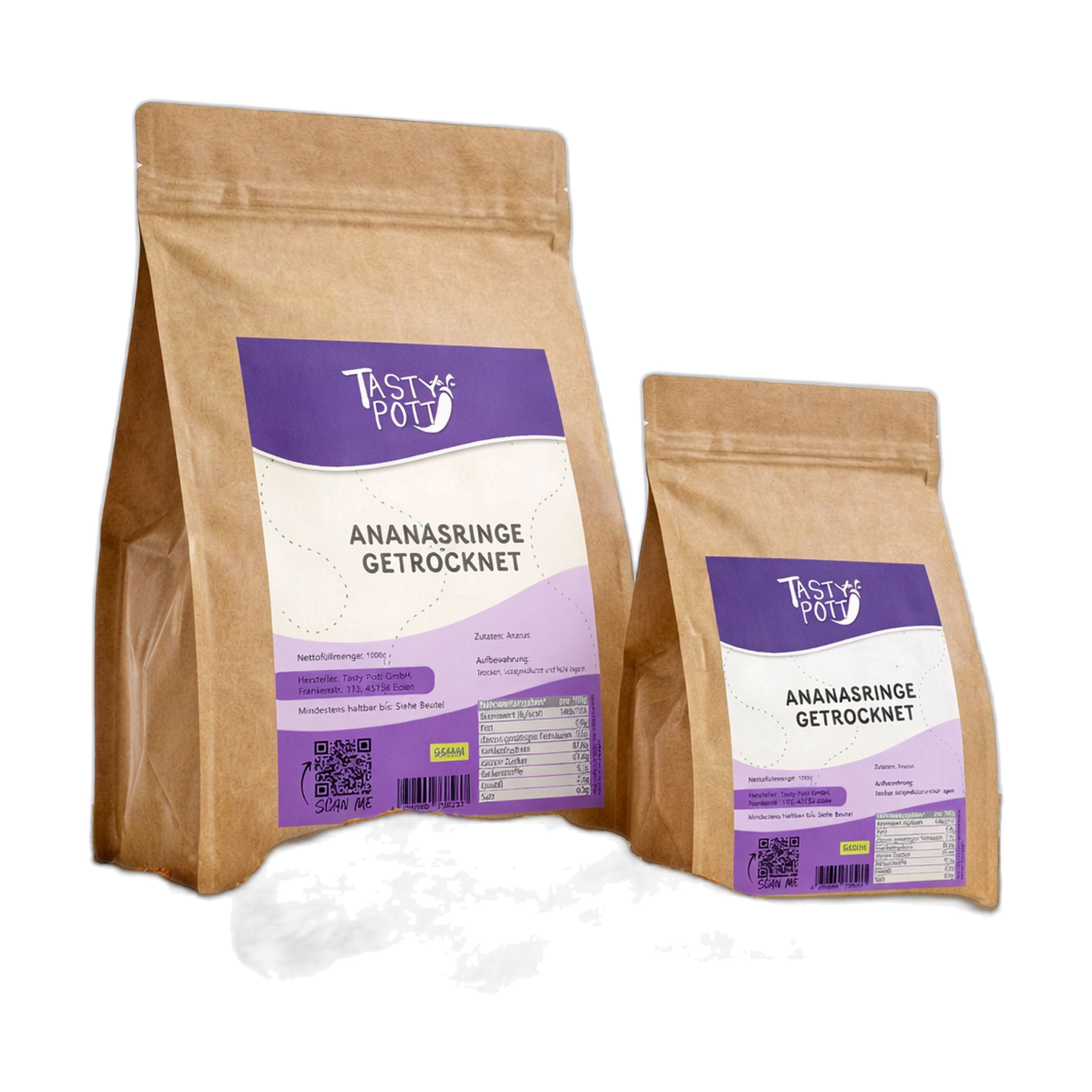 Tasty-Pott Tasty Pott getrocknete Ananasringe 2 kg