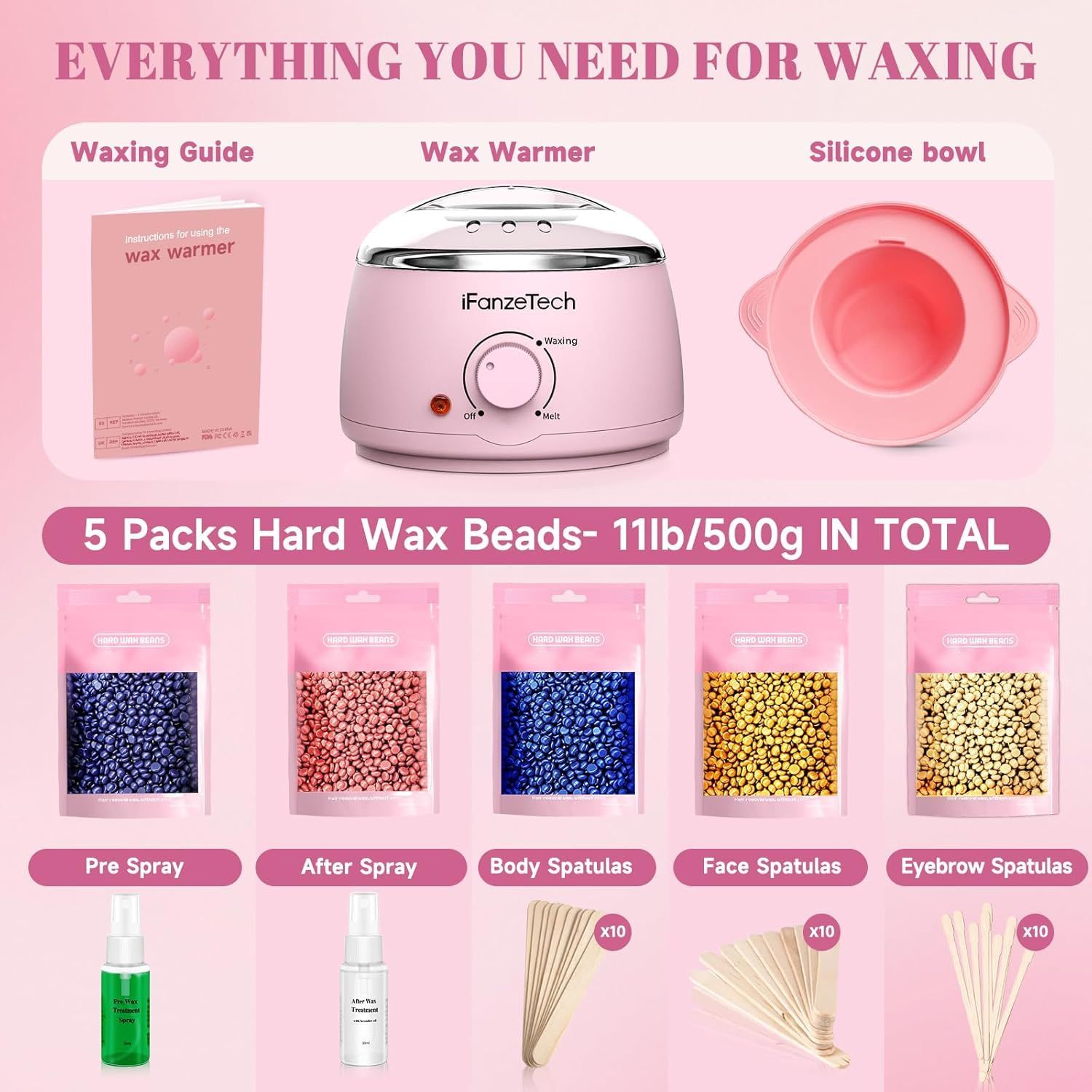 IFANZETECH Wax Maschine Waxing Set Haarentfernung