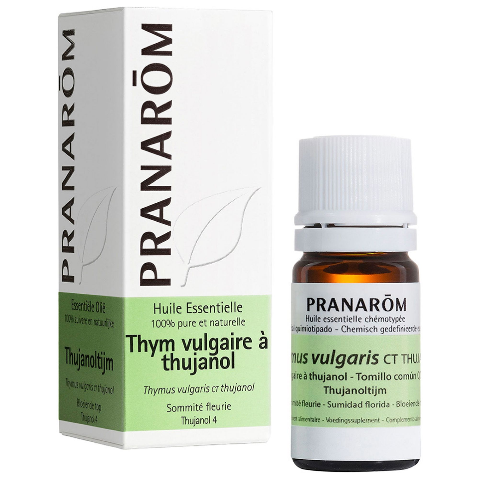 Pranarôm Bio Ätherisches Öl Thymian Thujanol Vulgar (Thymus vulgaris CT Thujanol) 3x3x8 cm