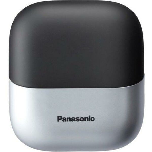 Elektrorasierer mit schwarzem Oberteil und silberfarbenem Unterteil. Marke Panasonic.