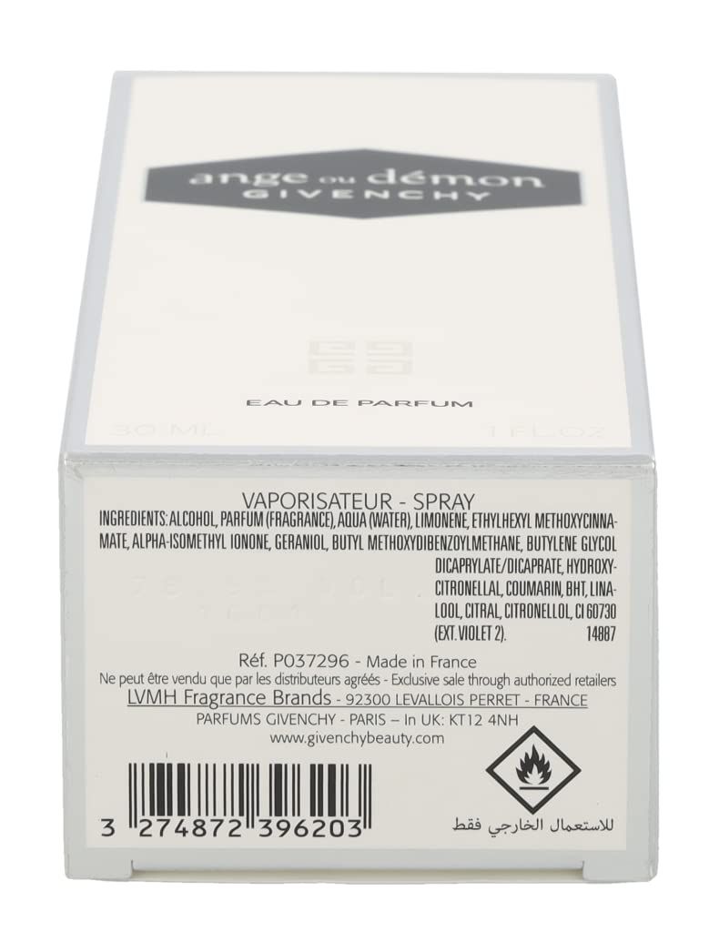 Unterseite der Verpackung. Inhaltsstoffe, Ref.-Nr., Herkunftsland, Herstelleradresse, Barcode und Gefahrensymbol.