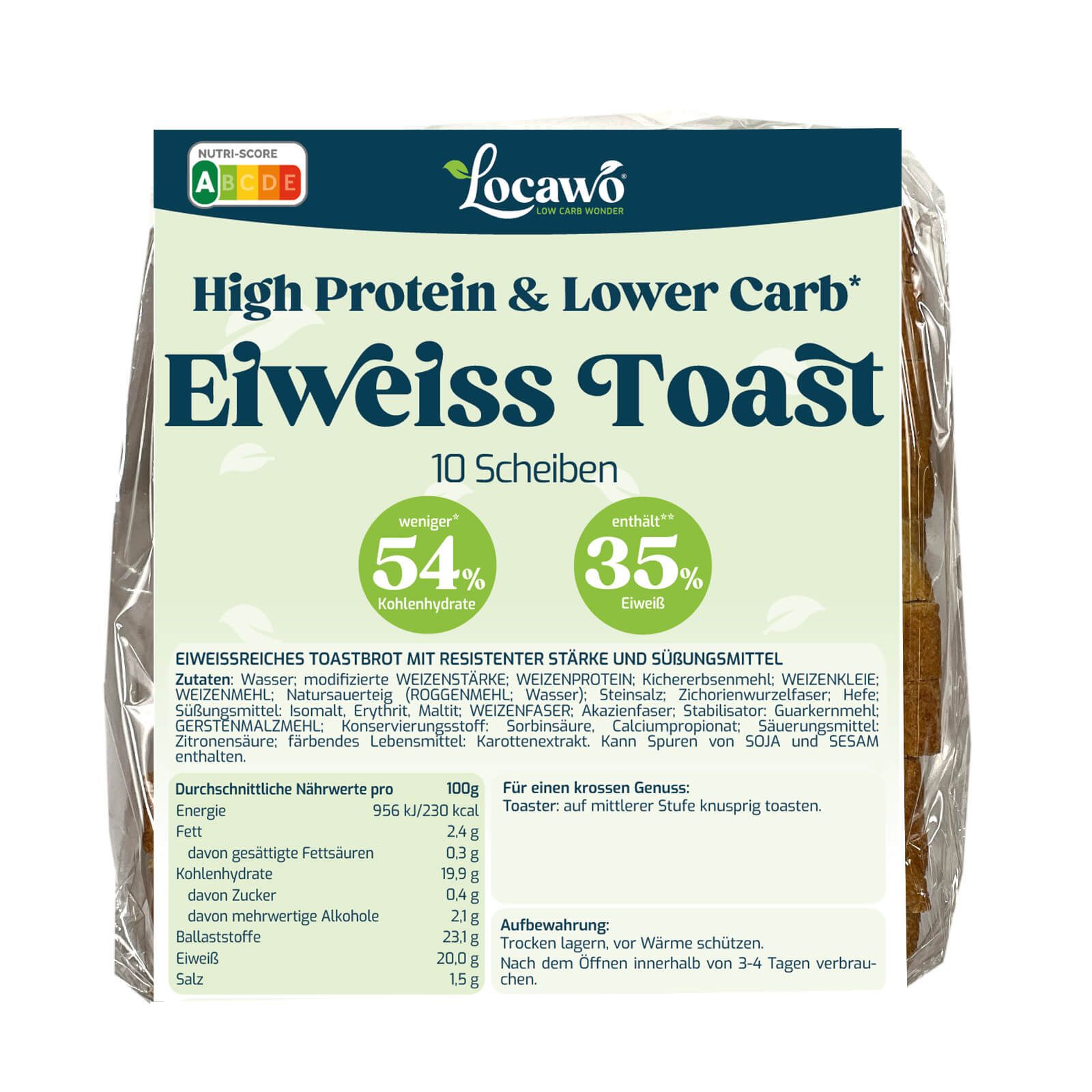 Locawo Low Carb Eiweiss Toast 400 g