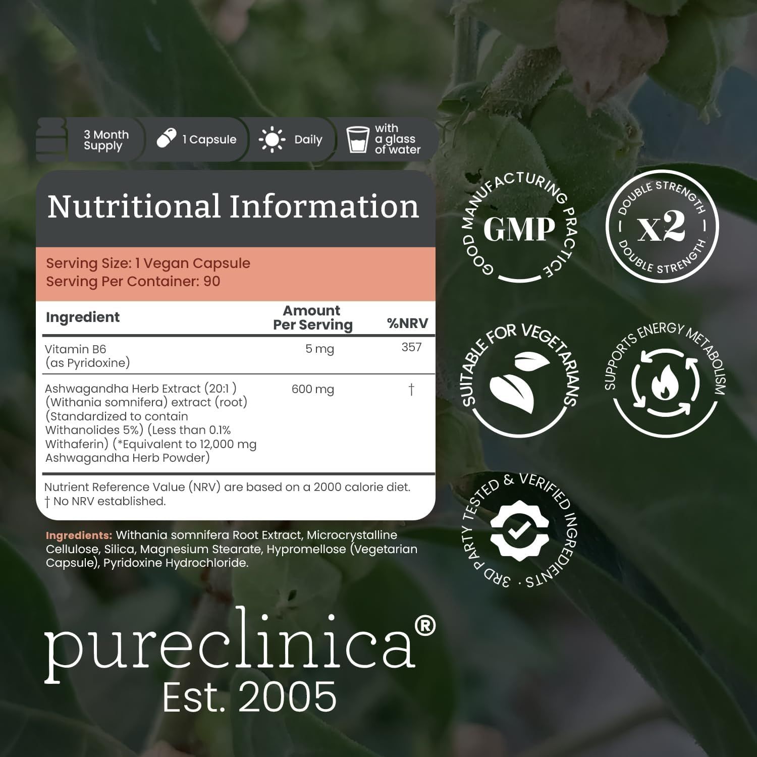 pureclinica Ashwagandha Kapseln