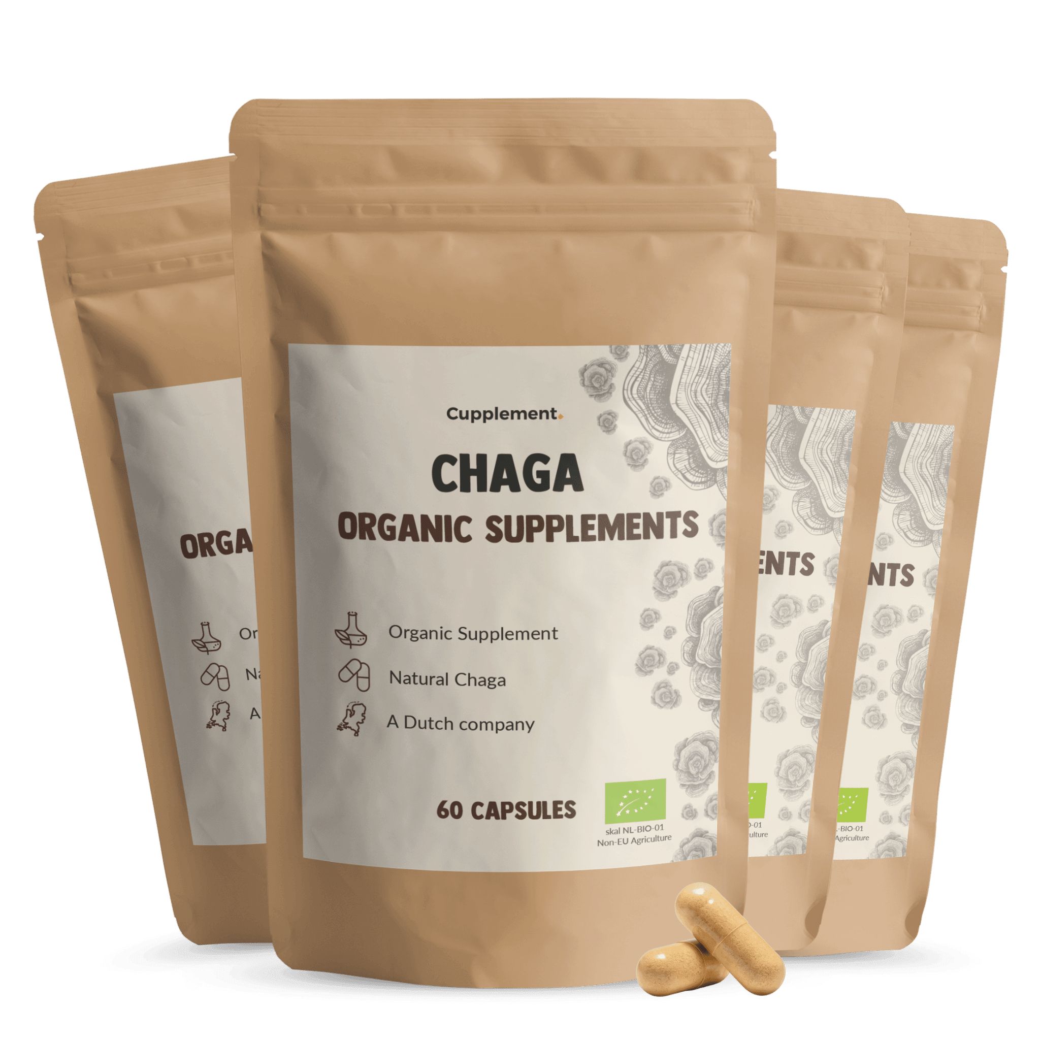 Cupplement® - Chaga Kapseln 500 mg Bio Multipack 240 St