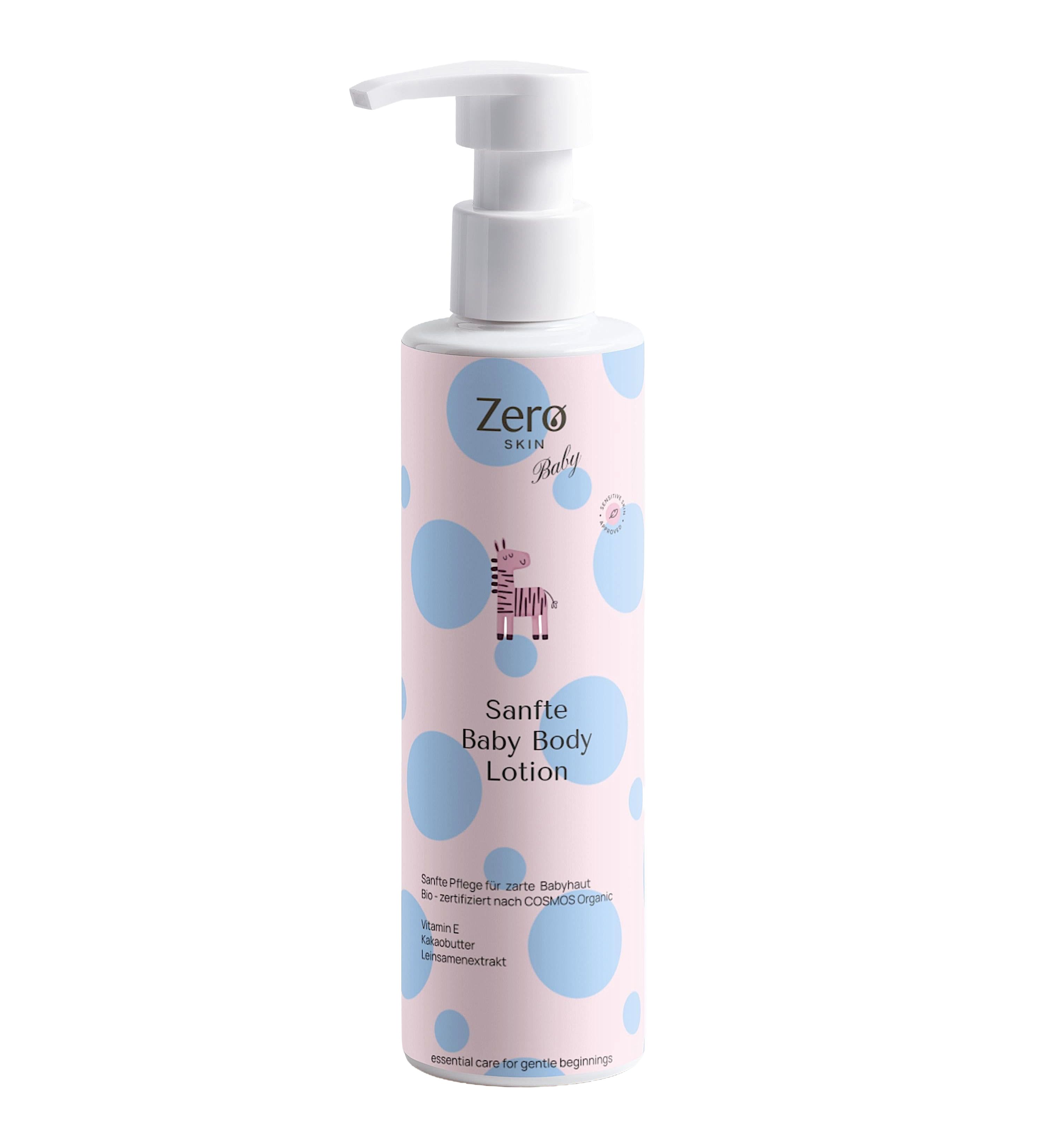 Zero Skin Sanfte Baby Body Lotion, nährend schützend für empfindliche Babyhaut