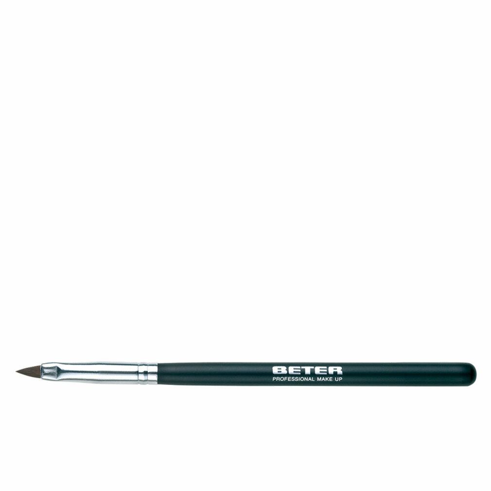 Lippenpinsel mit dunklem Griff und silberner Zwinge. Auf dem Griff steht "BETER PROFESSIONAL MAKE UP".