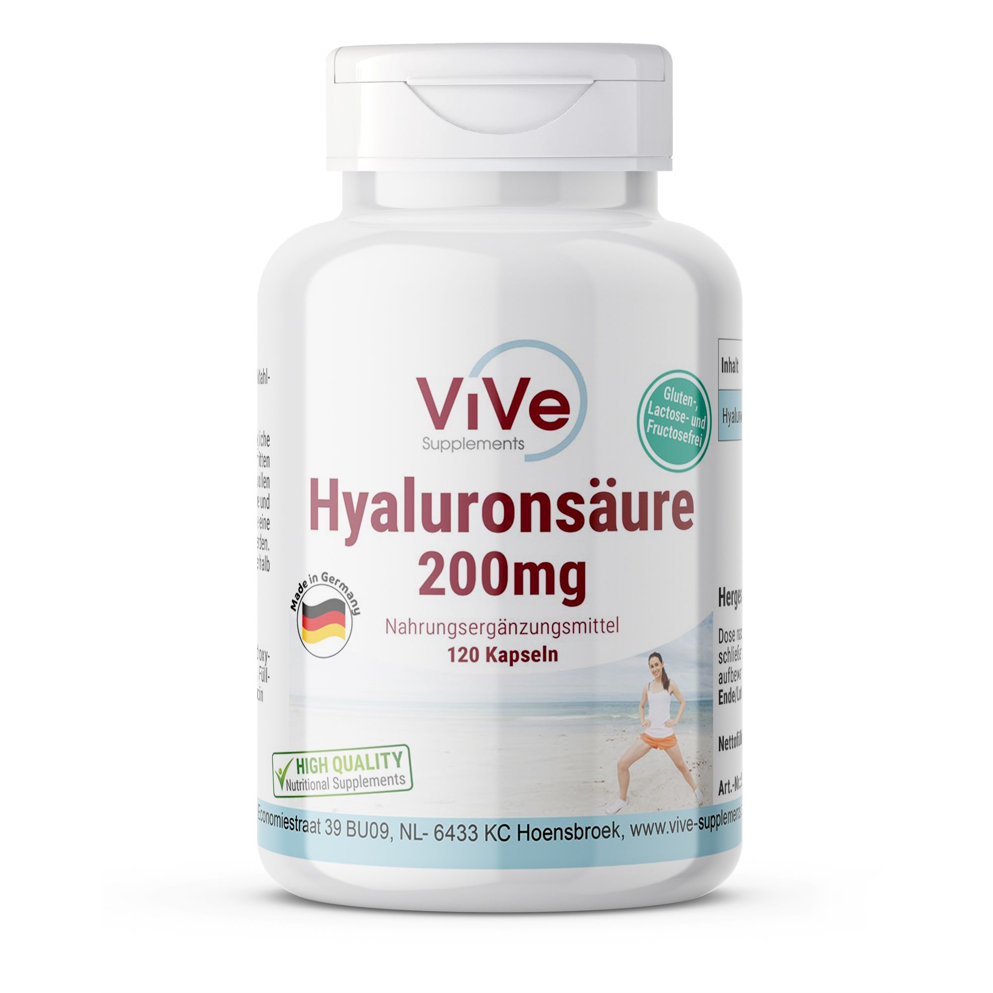 Vive Supplements | Hyaluronsäure 400mg Tagesdosis 120 St