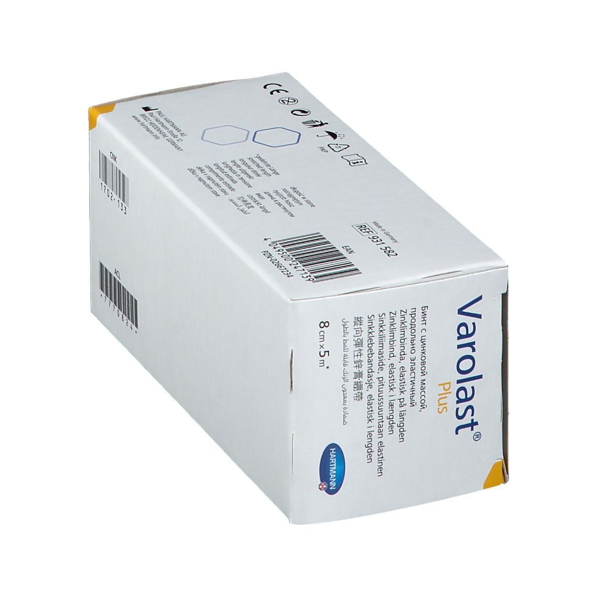 Varolast® Plus Zinkleimbinde 8 cm x 5 m 1 St - Shop Apotheke
