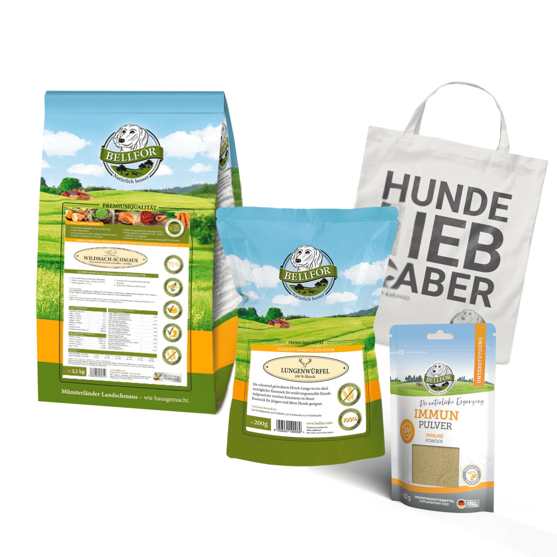 Bellfor Irischer Wolfshund Futter Set für Hunde 4 St