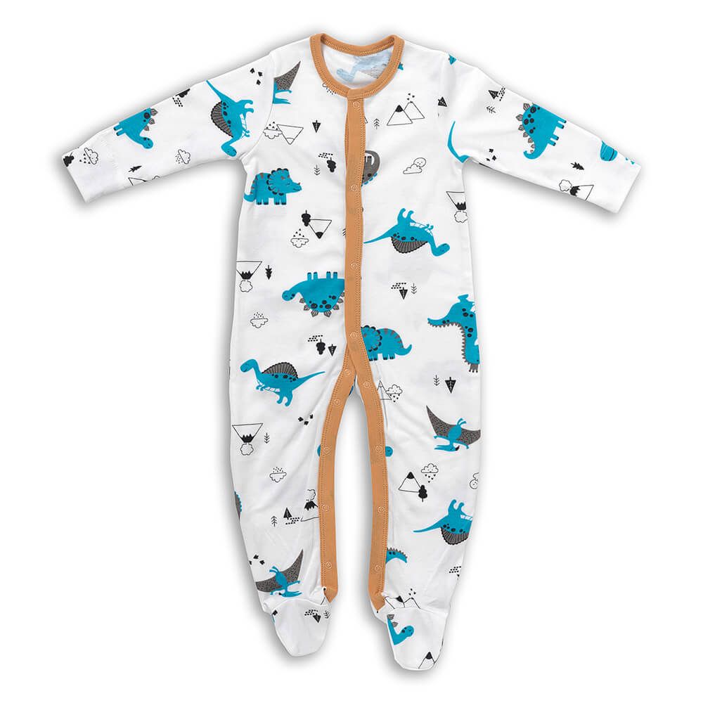 schlummersack Baby Schlafanzug Strampler aus 100% Bio-Baumwolle Langarm Größe 92 Jurassic