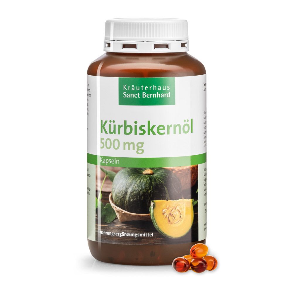 Sanct Bernhard Kürbiskernöl 500 mg Kapseln 400 St