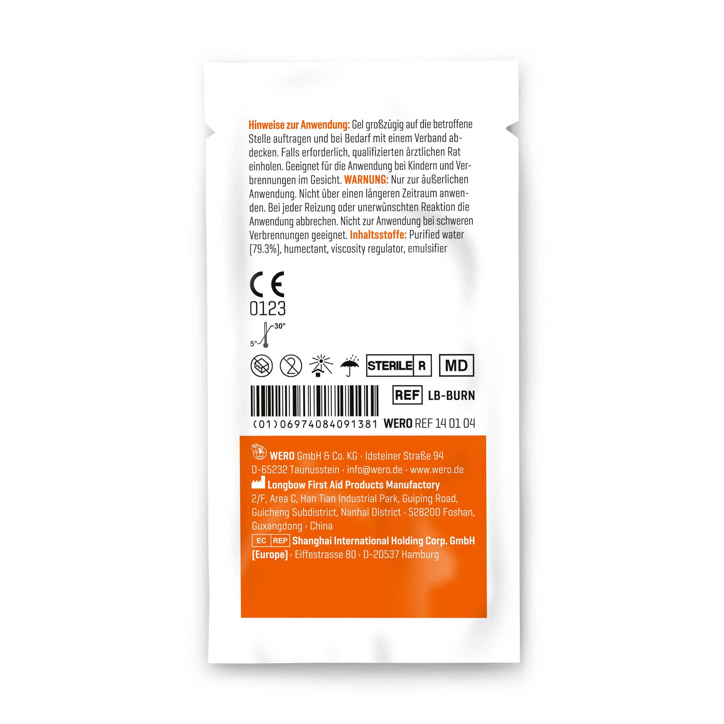 WERO BurnAway Verbrennungsgel 3,5 g Einzelsachet