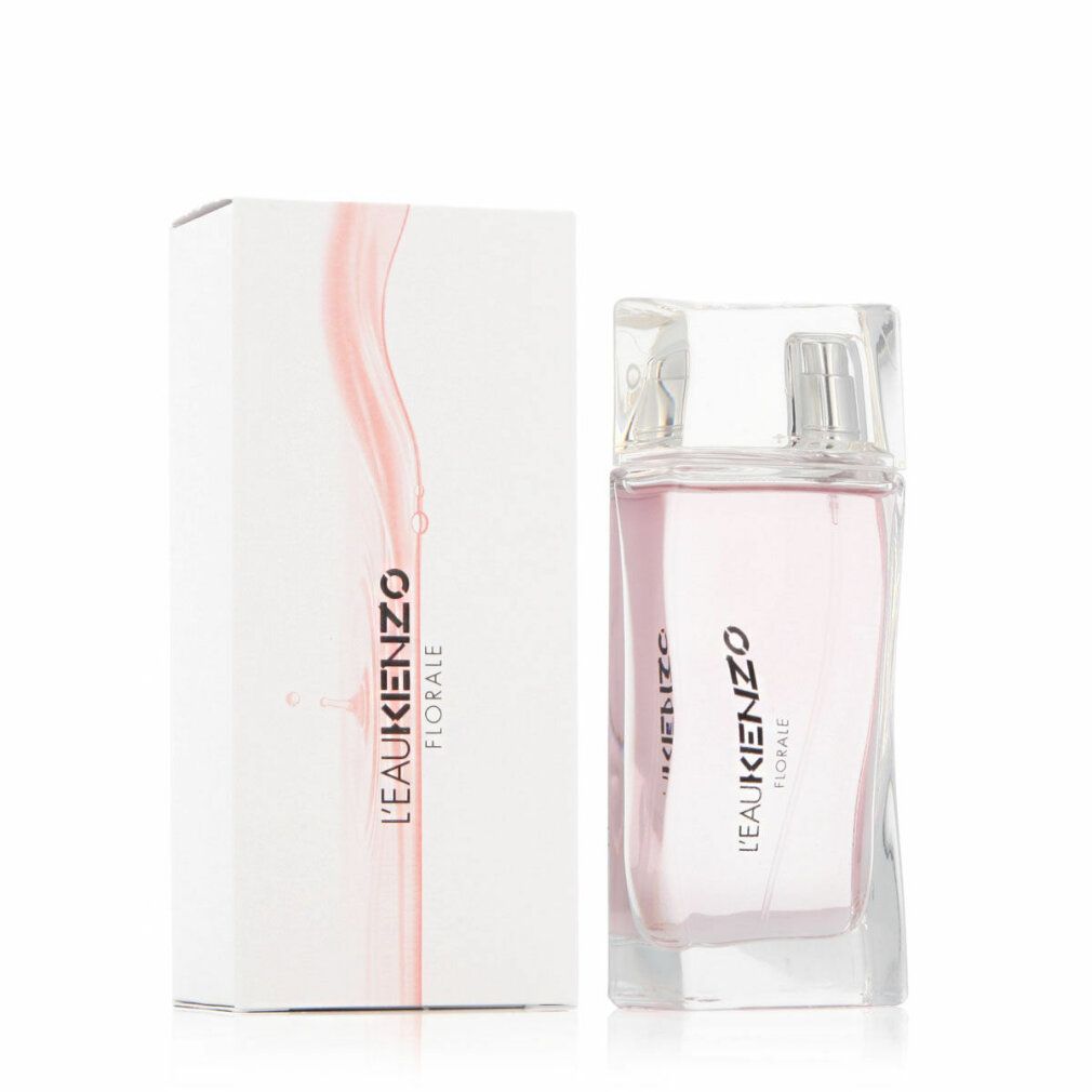 L'Eau Kenzo Pour Femme Florale Eau de Toilette und seine Verpackung nebeneinander.