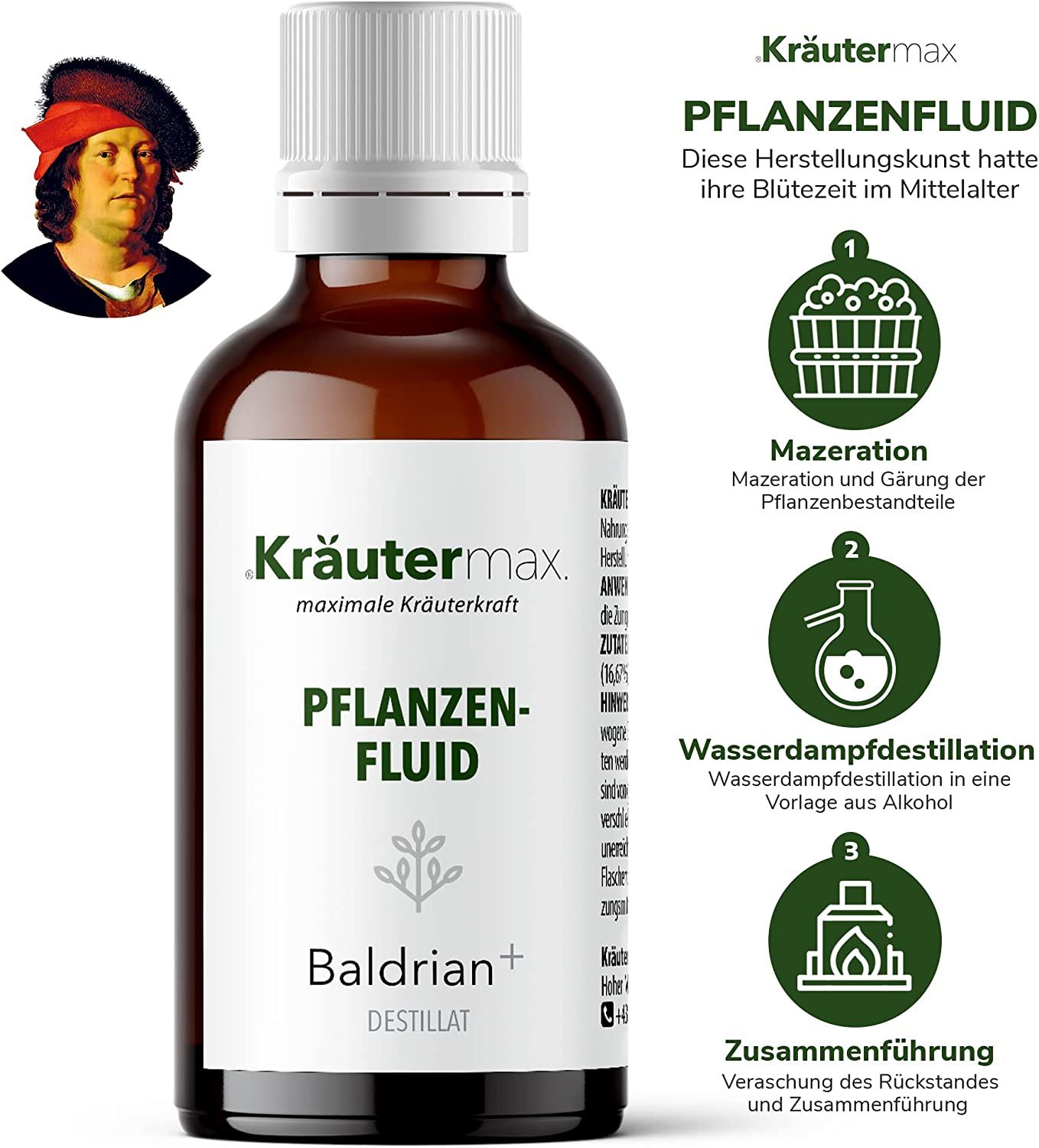 Kräutermax Baldrian plus Hafer Melisse, Lavendel, Hopfen, Passionsblume Tropfen