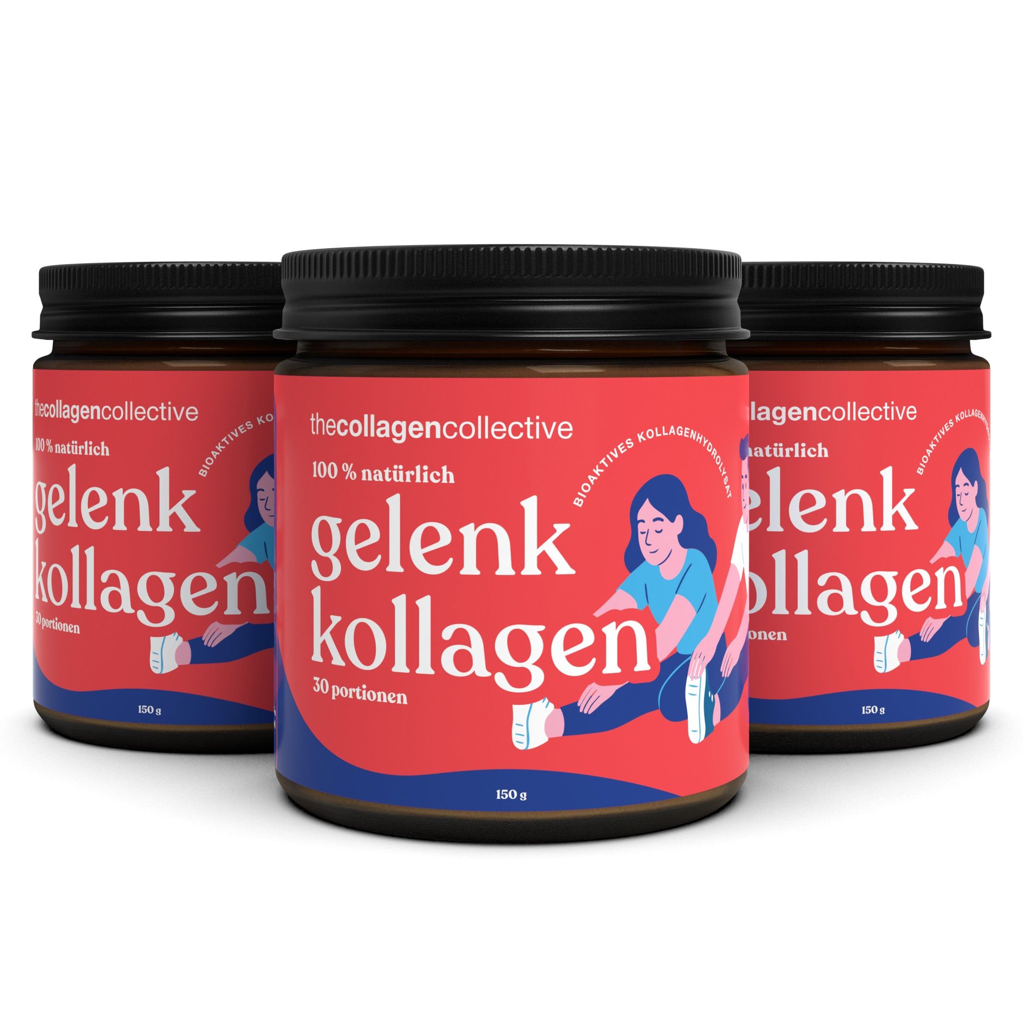 The Collagen Collective: Gelenk Kollagen Pulver 3x150 g