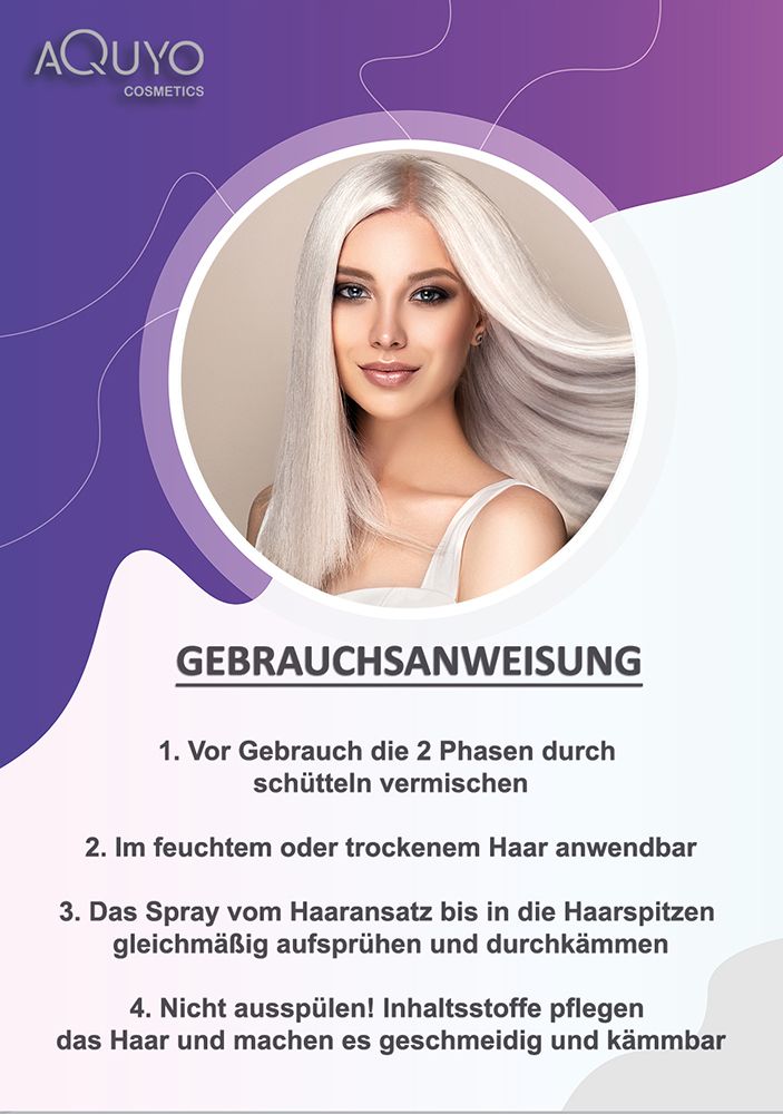 Style & Care 2 Phasen Silber Spray Anti Gelbstich für blondes und graues Haar | Conditioner