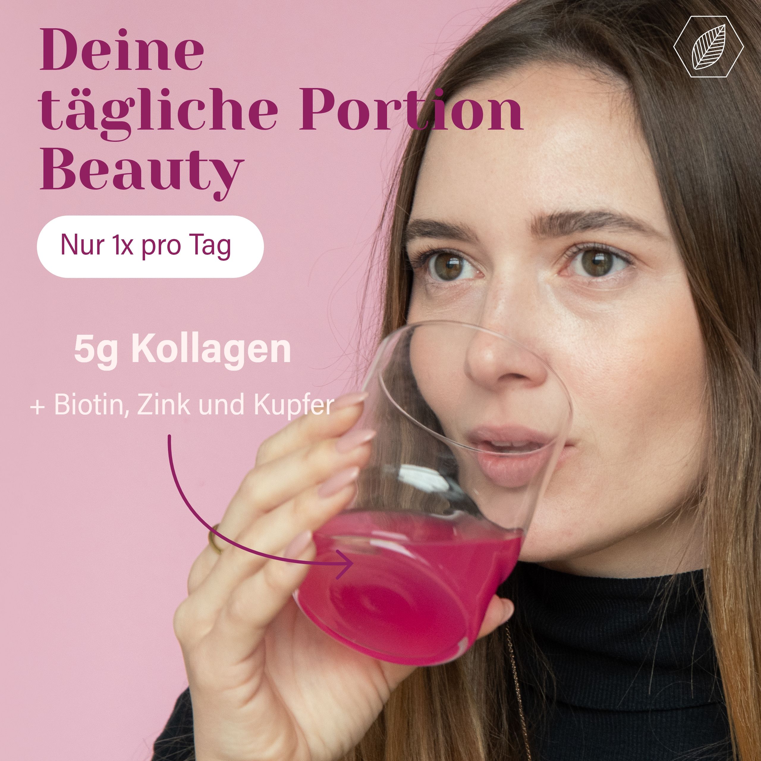 Beauty Collagen Drink mit Himbeergeschmack - von NovaNature®