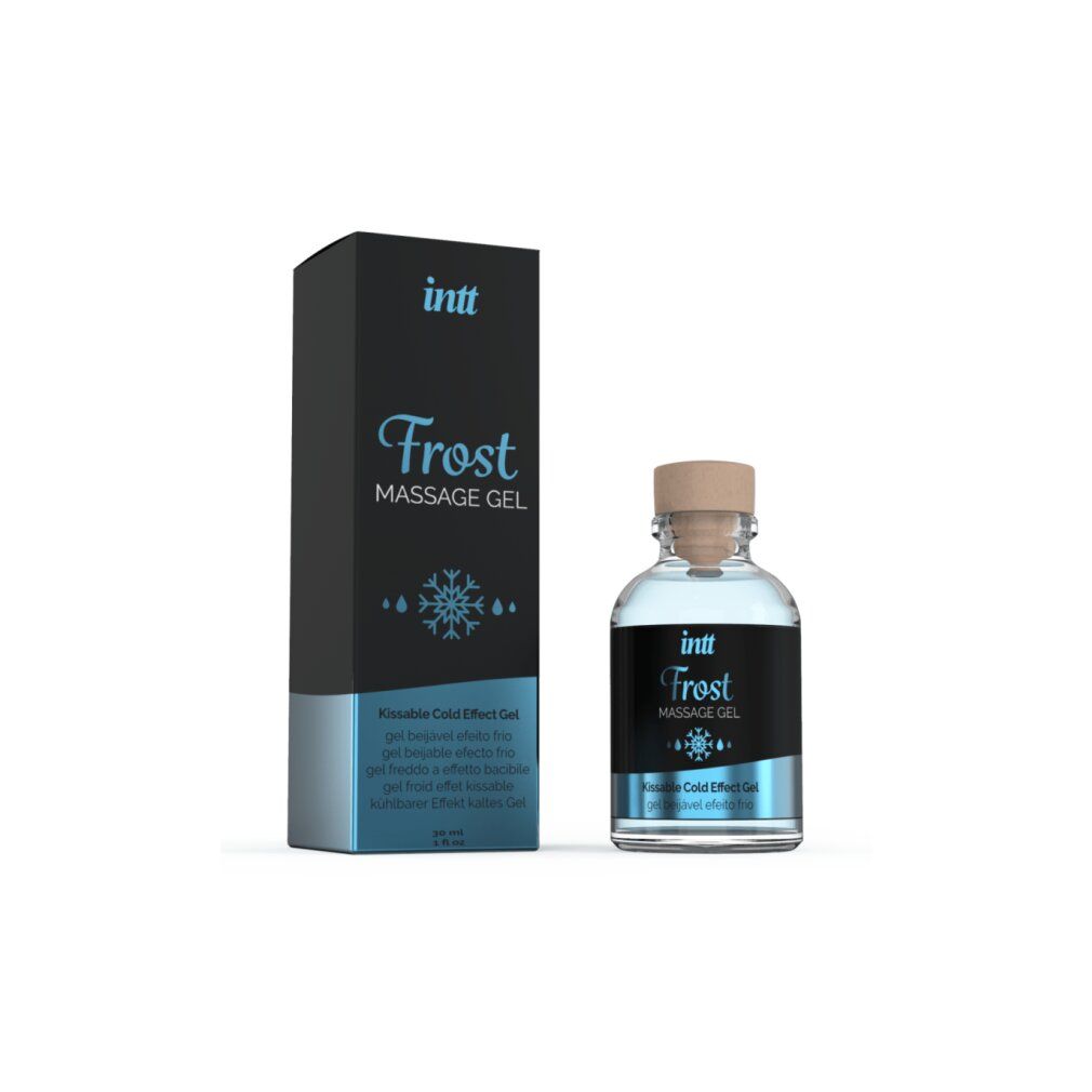 Produktverpackung mit Flasche und Schachtel. Flasche: Glas, Holzverschluss, schwarzes Etikett. Schachtel: schwarz, blaue Schrift, Produktname und Details.