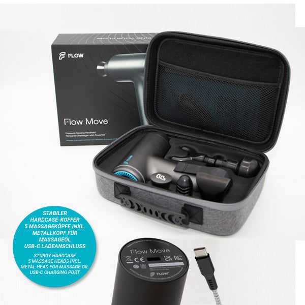 Flow® MOVE Massagepistole - Premium Muskel Massagegerät. +100.000 zufriedene Nutzer