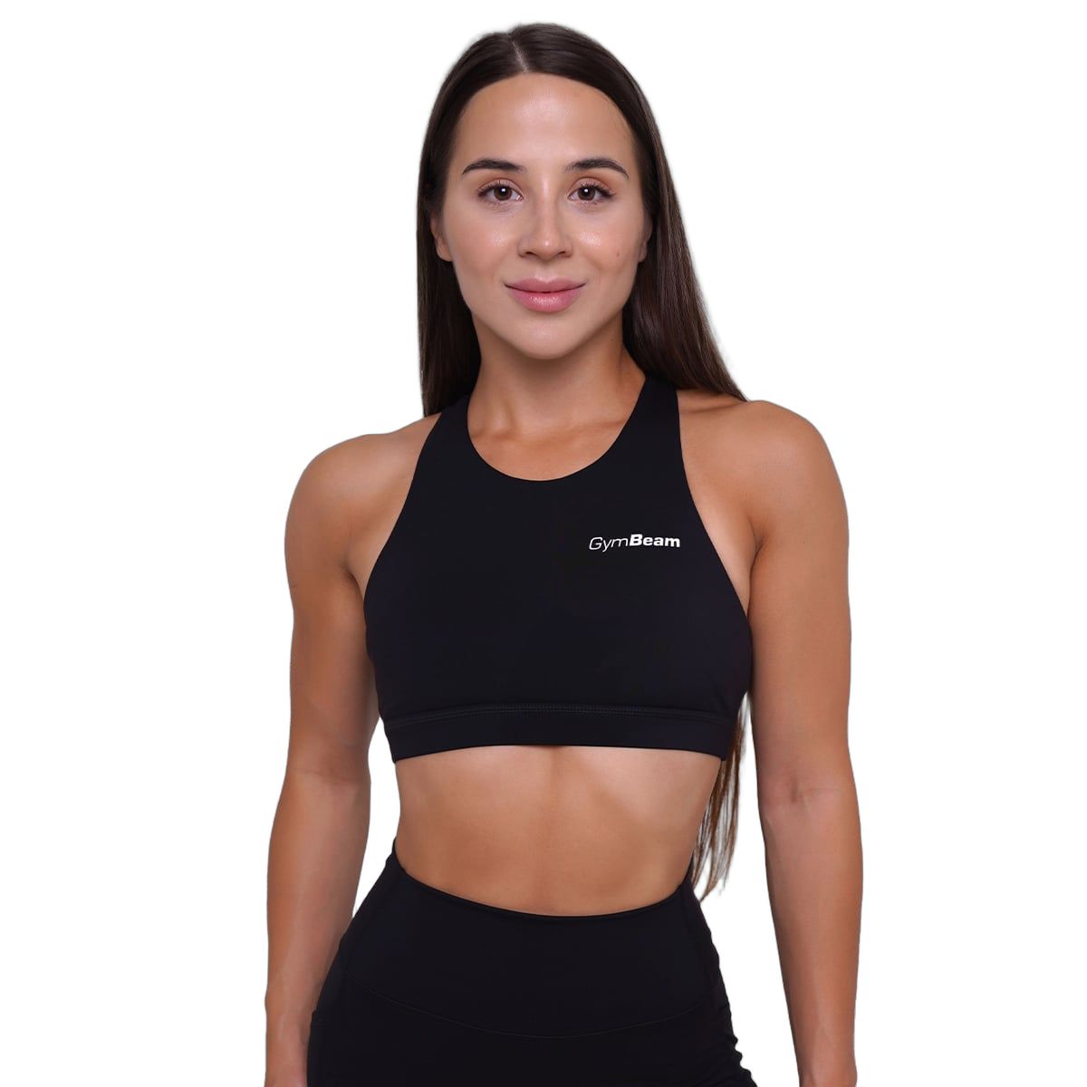 GymBeam Damen Sport-BH Ignite mit Rückenausschnitt und Polstern Schwarz
