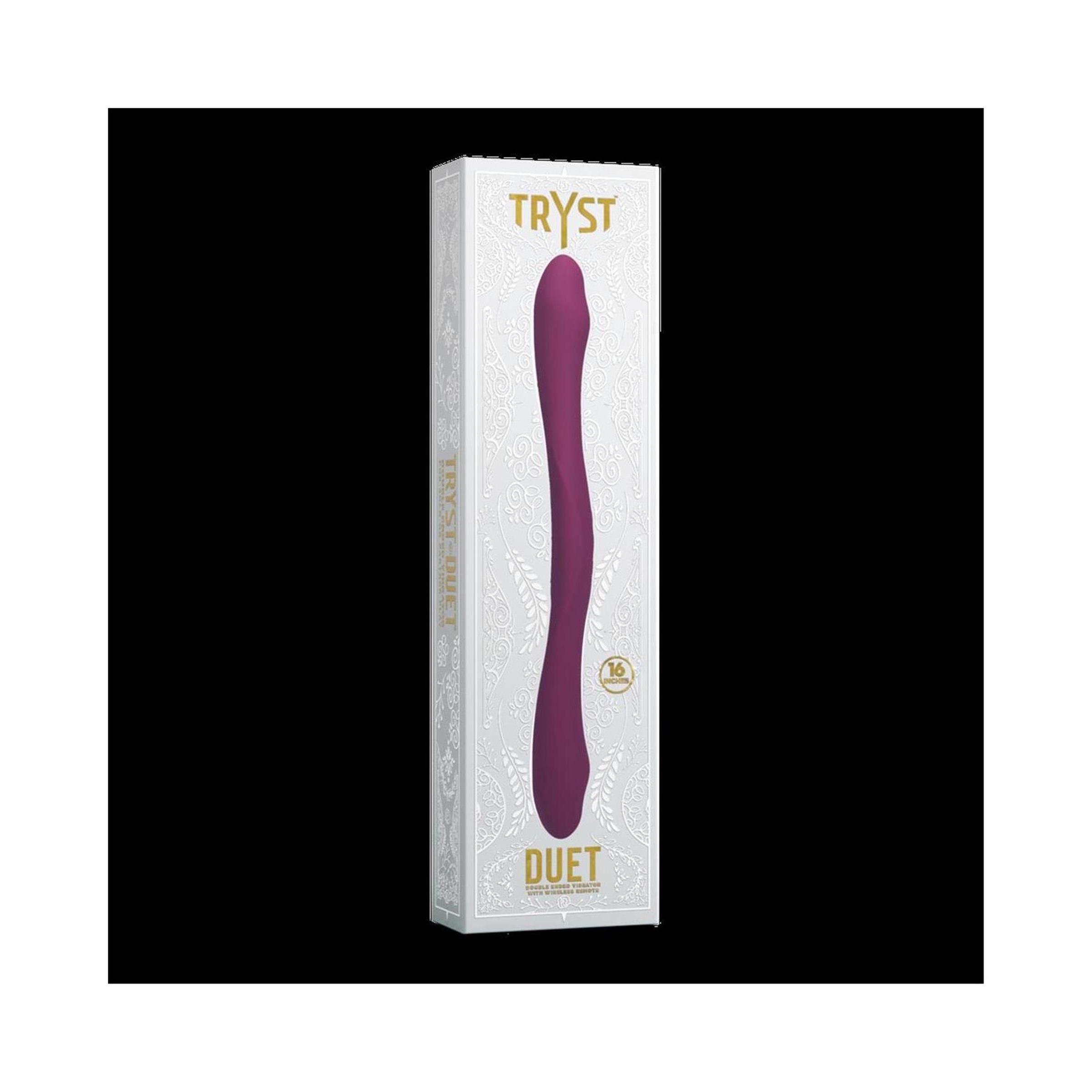 Doc Johnson - Duet - Double Ended Vibrator with Wireless Remote - Berry