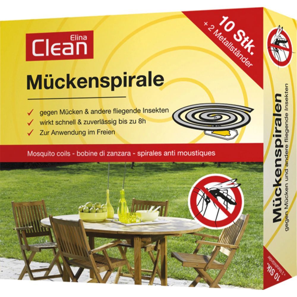 Elina Clean Mückenspirale mit Metallständern