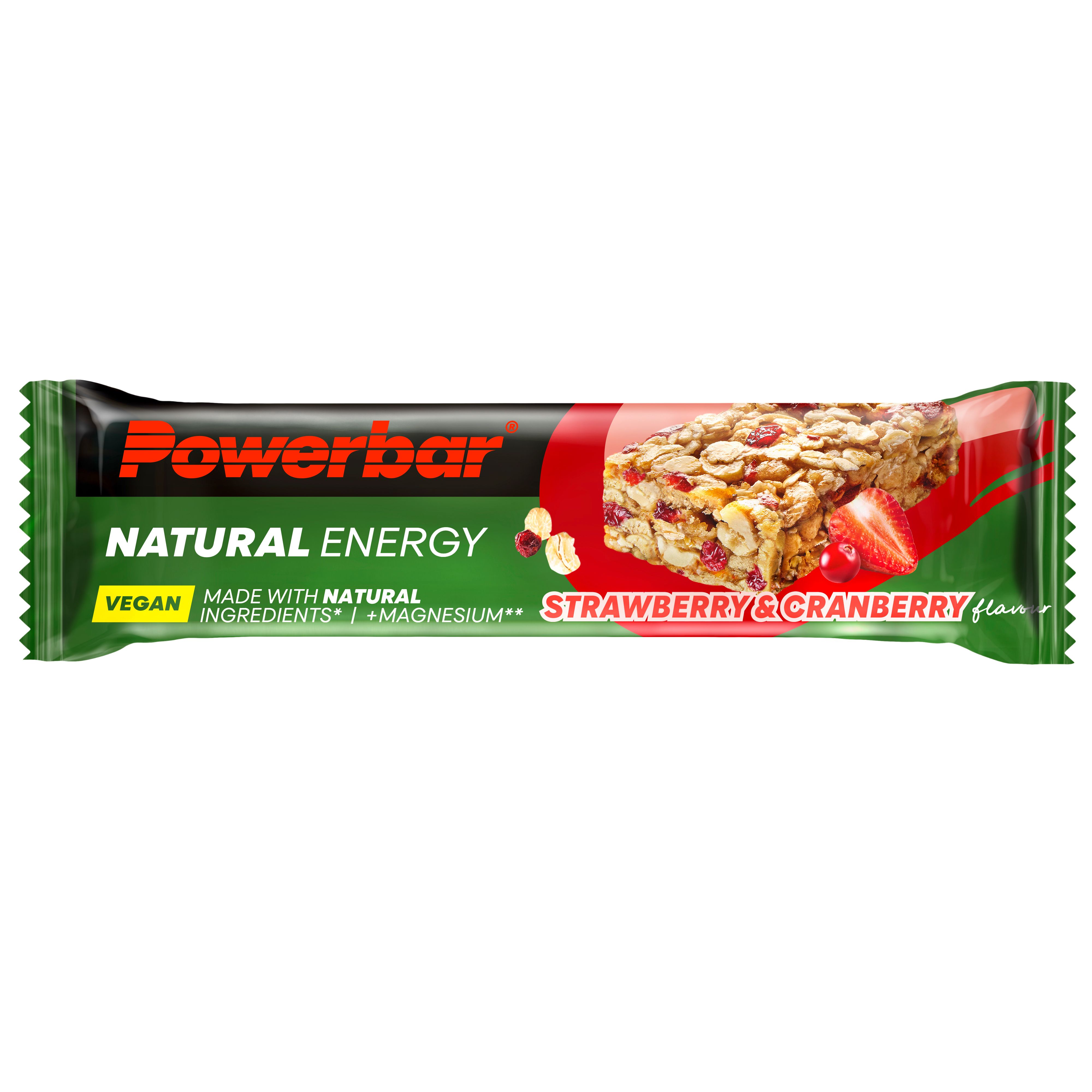 POWERBAR Natural Energy Strawberry Cranberry veganer Kohlenhydrat Riegel