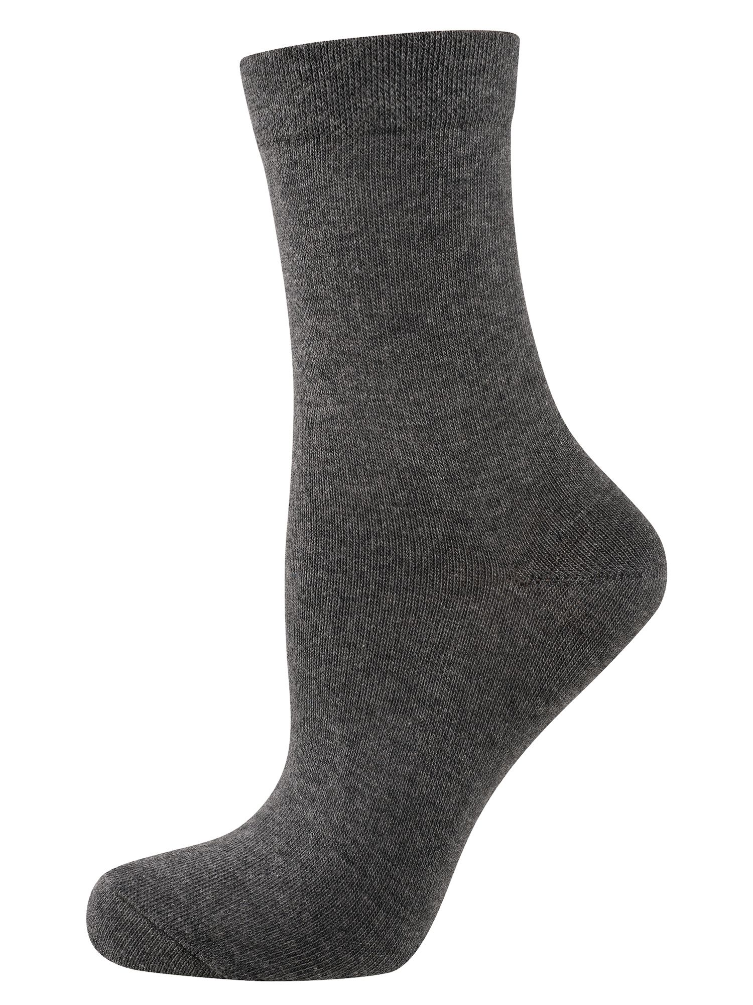 NUR DIE Socken Ohne Gummi 3er Pack - graumel. 39-42 3 St Strümpfe