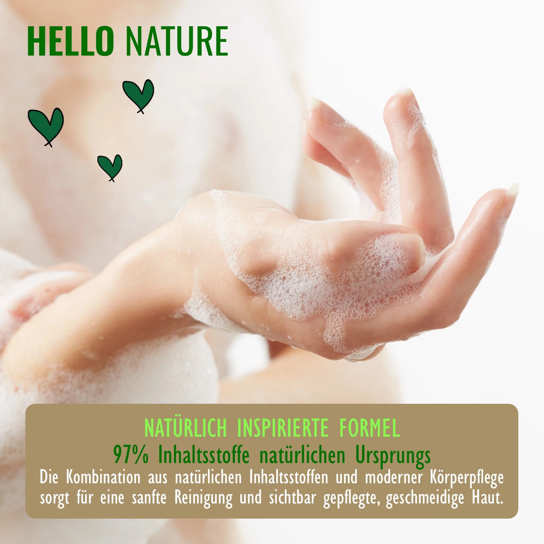 Hello Nature Duschgel Herren Damen mit Acai-Beeren für die Körperpflege
