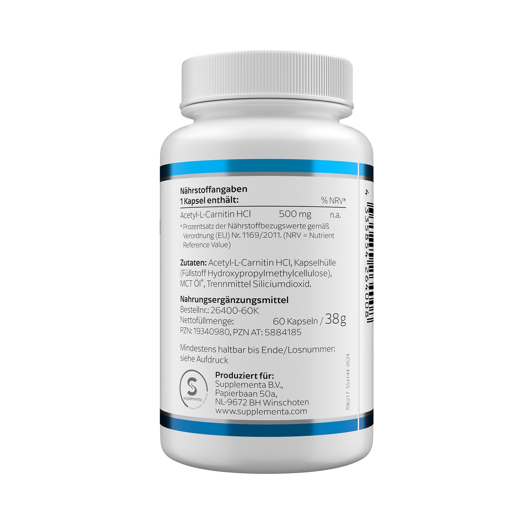 Klean Labs Acetyl-L-Carnitin HCl 500 mg