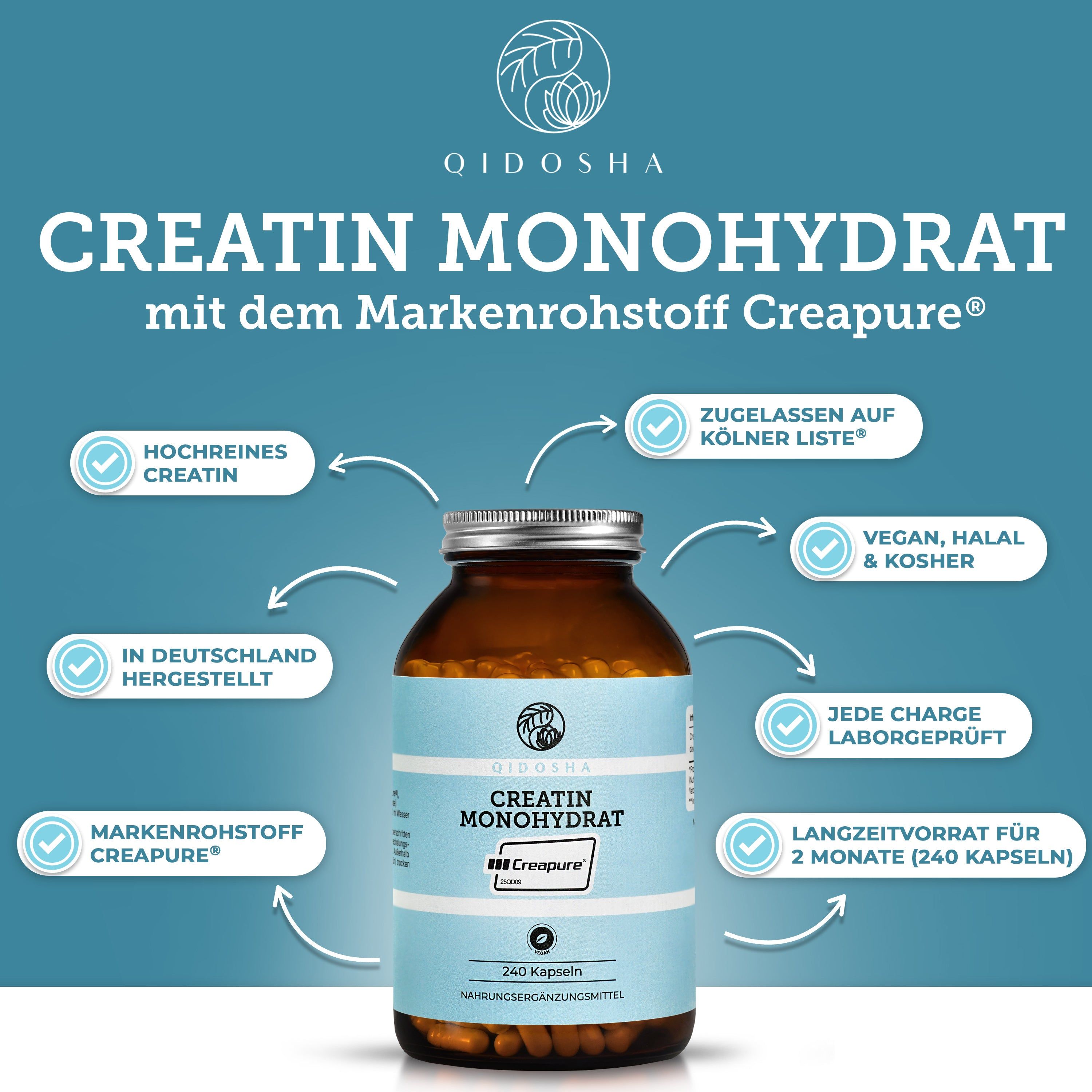 QIDOSHA Creapure® Creatin Monohydrat