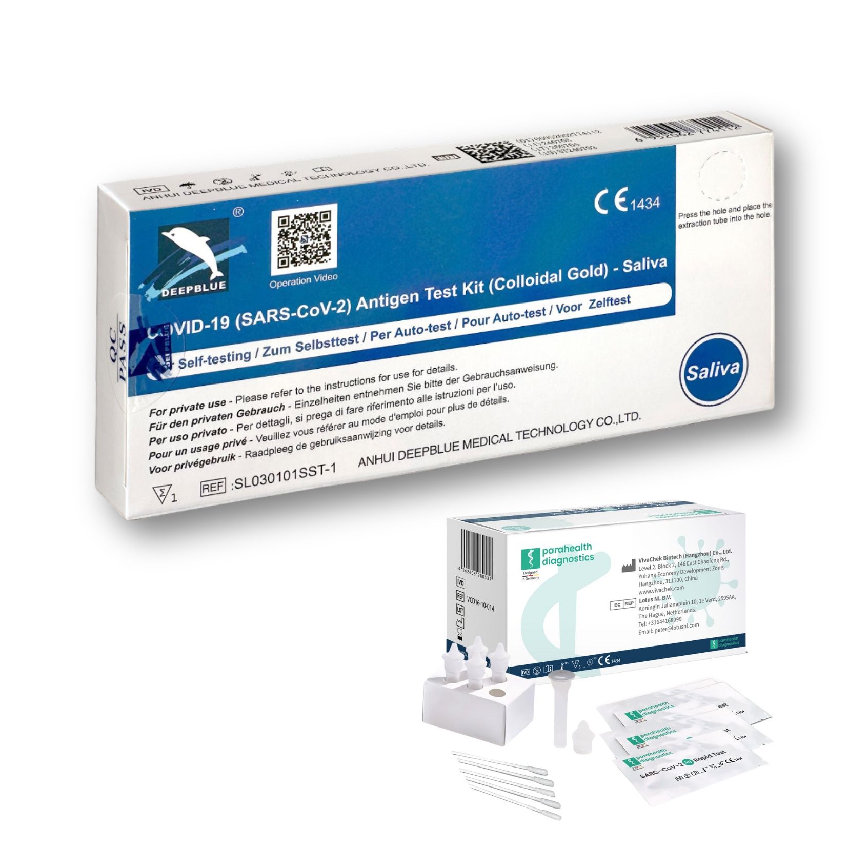 Deepblue Covid Antigen Lolli-Speichel-Test | GRATIS parahealth Corona Tests