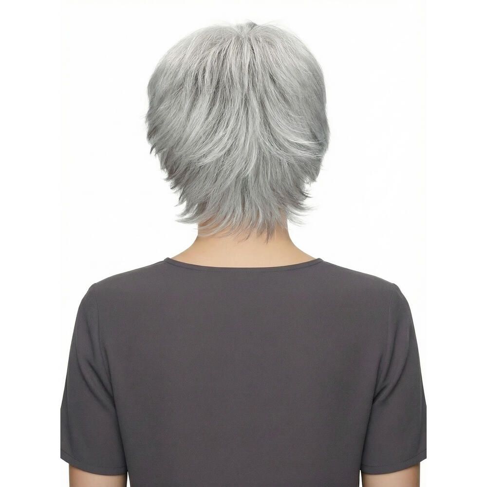 Perücke Mary von Lofty, graues Haar, kurze Frisur, Rückansicht.