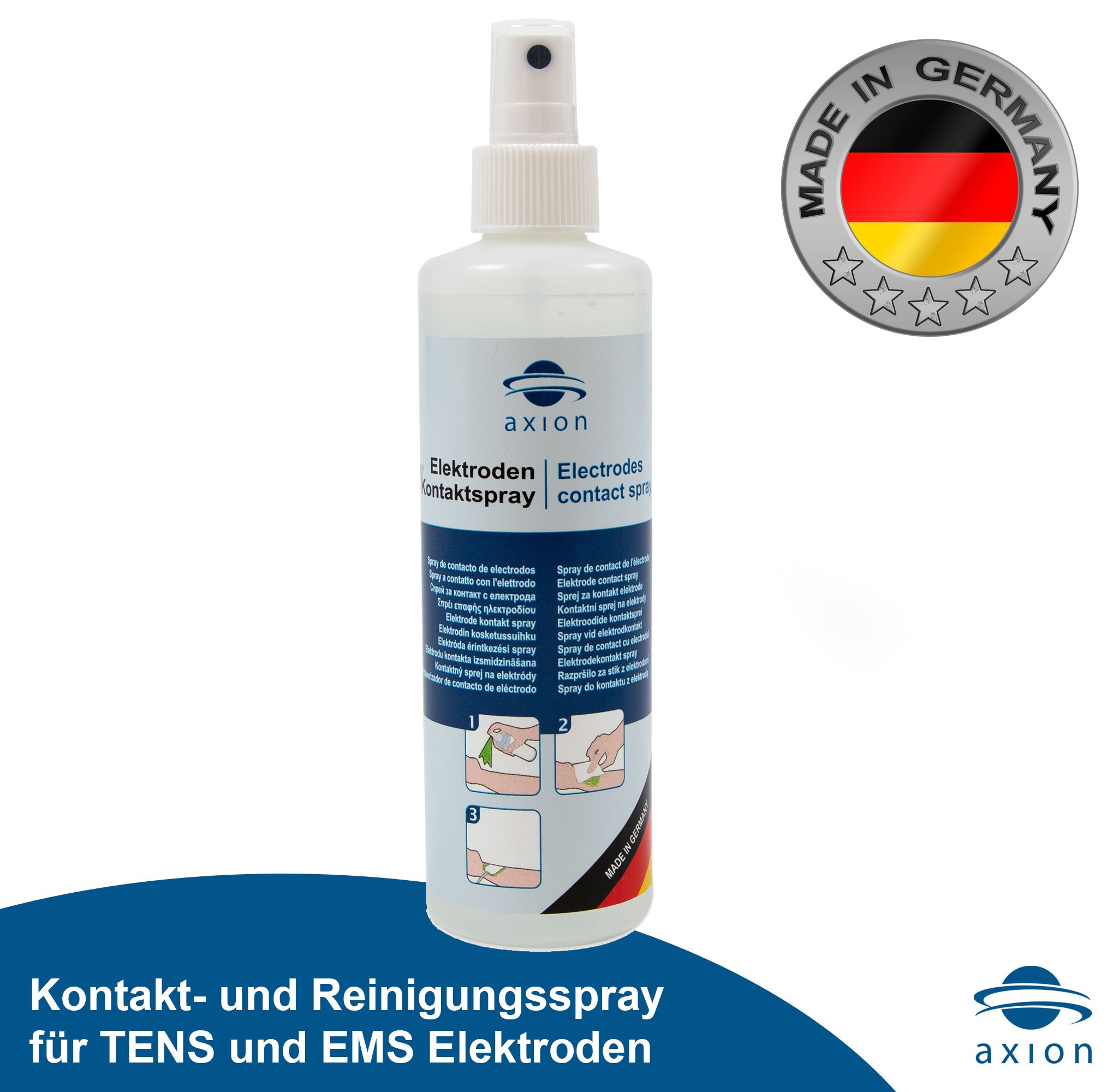 Axion 2 Kanal TENS Gerät STIM-PRO COMFORT Mit Reinigungsspray Und ...