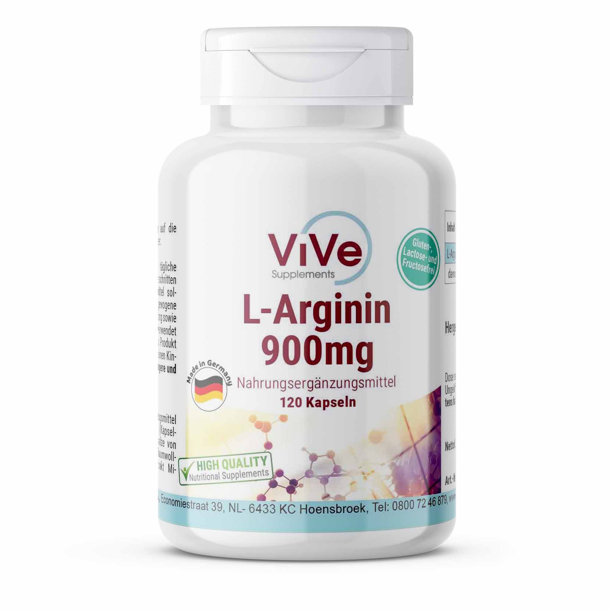 Vive Supplements | L-Arginin 4500mg 120 St