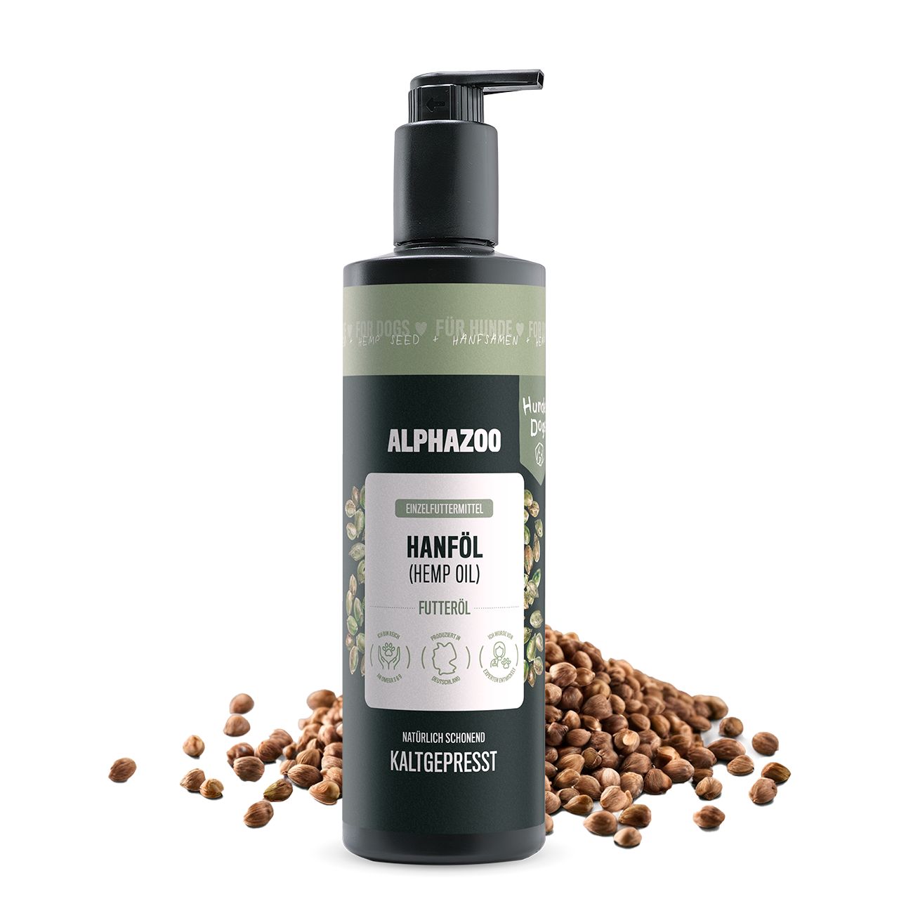 alphazoo Premium Hanföl für Hunde 500 ml 1 St Öl