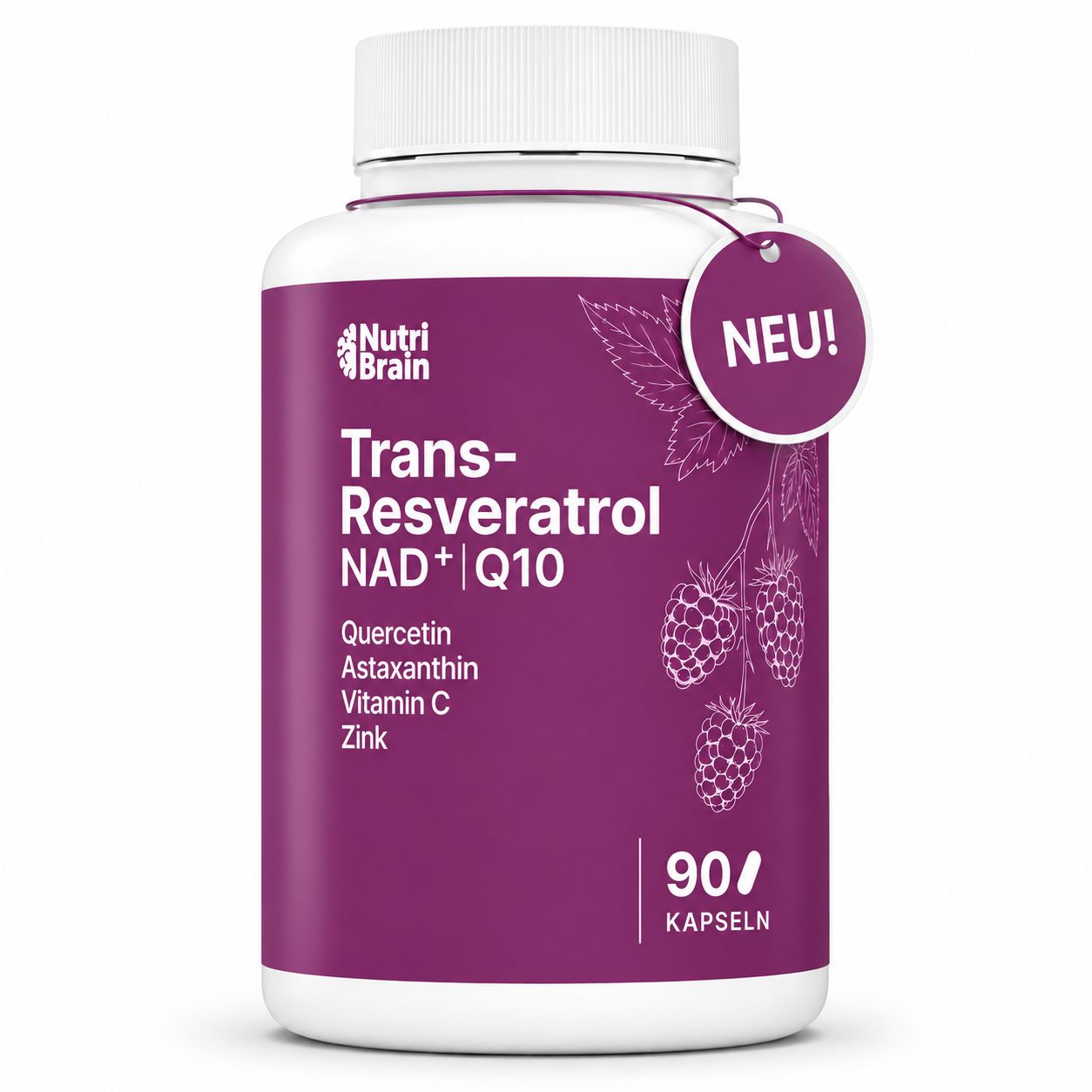 NUTRIBRAIN Trans-Resveratrolo, NAD⁺, Coenzima Q10 Capsula