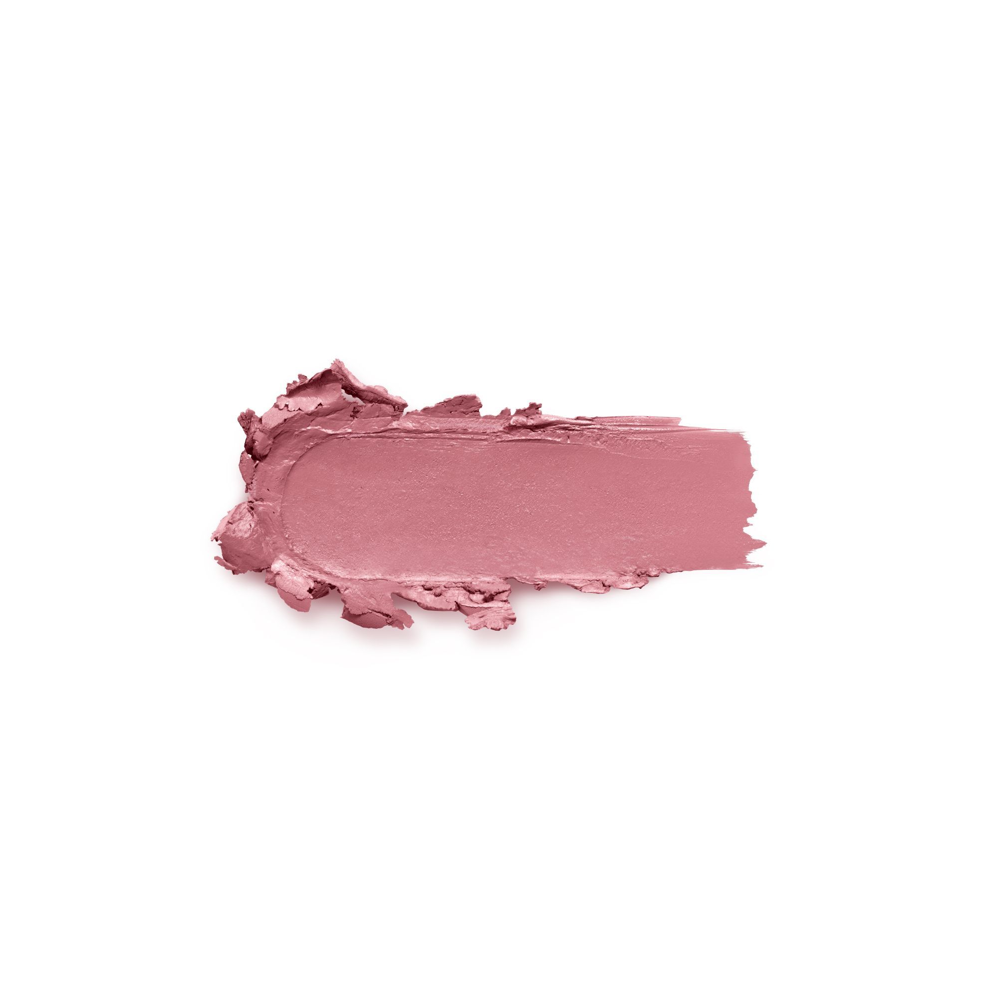 Lippenstift-Farbmuster, ideal mauve. Farbstrich auf weißem Hintergrund.