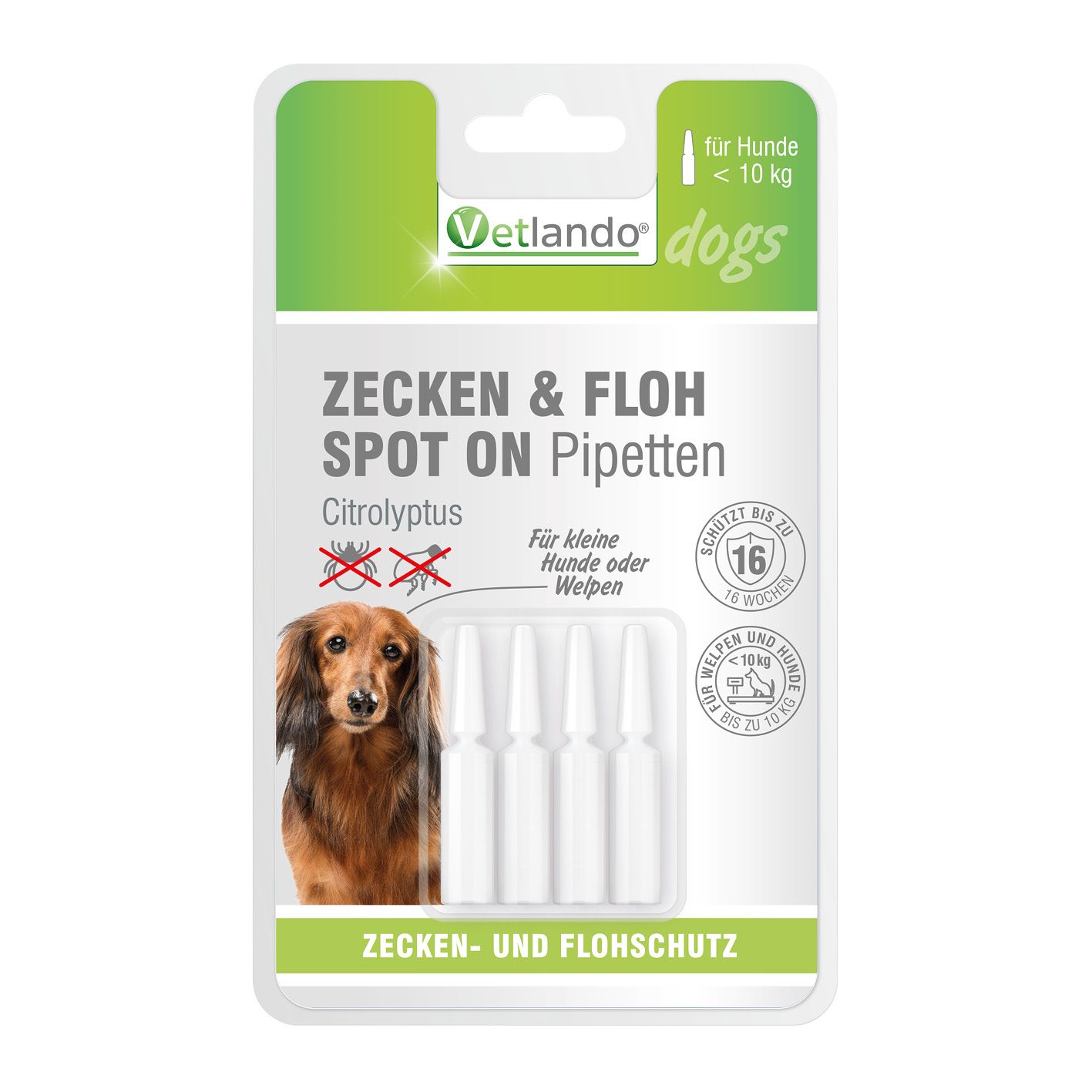 Vetlando Citrolyptus Zecken- und Floh Spot On Pipetten für Hunde 1 St Einzeldosispipetten