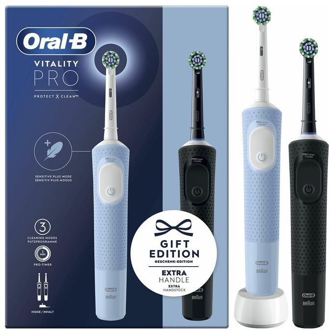 Oral-B - Elektrische Zahnbürste "Vitality Pro" in Schwarz/Blau