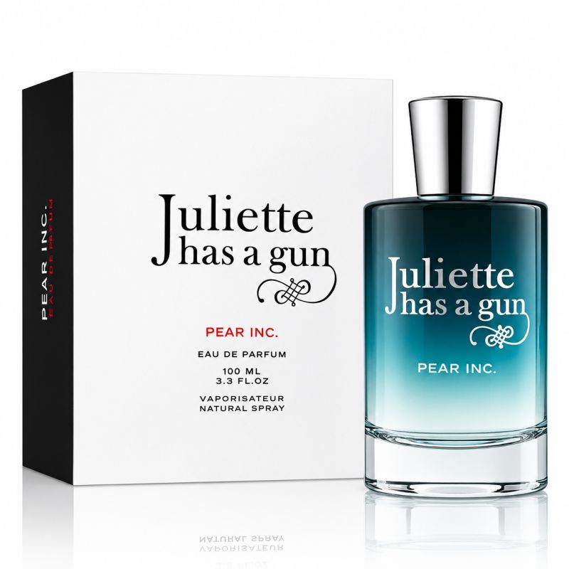 Juliette Has A Gun Pear Inc. Eau de Parfum 100ml Flakon und Verpackung.