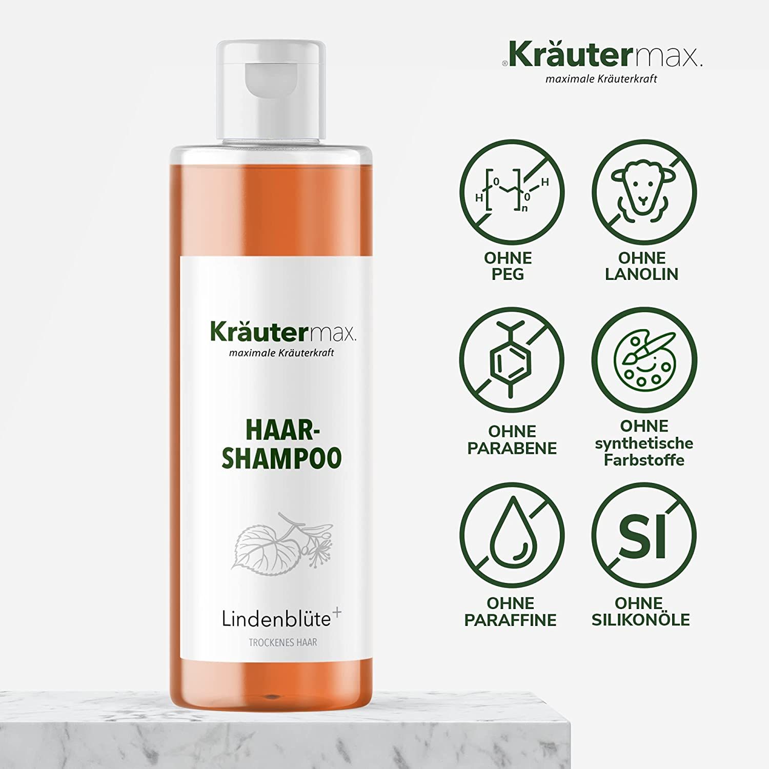 Kräutermax Haarshampoo Lindenblüte plus 250 ml Shampoo