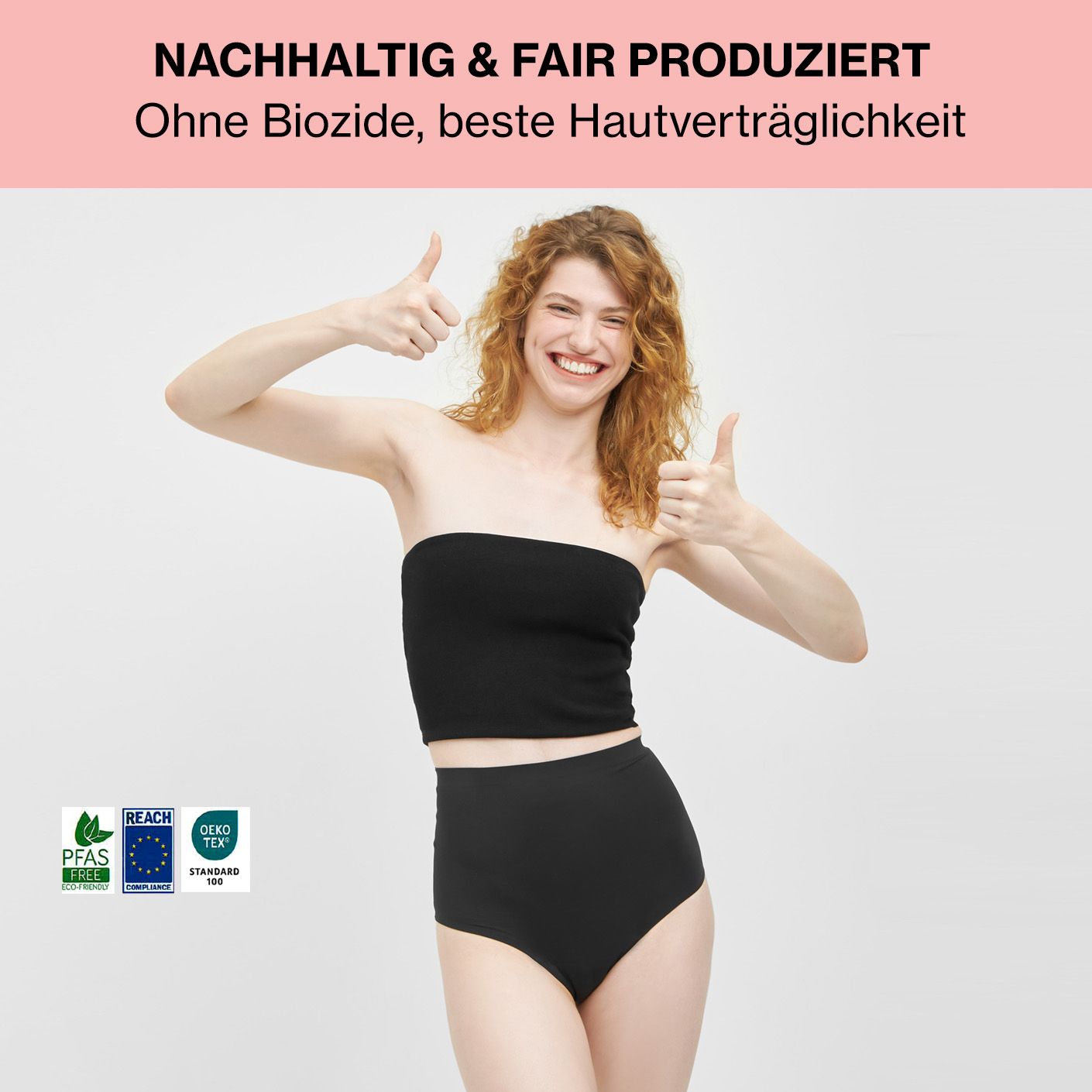 mymonthlys Periodenunterwäsche High Waist - mittlere Blutung bis 3 Tampons - super dünn & bequem