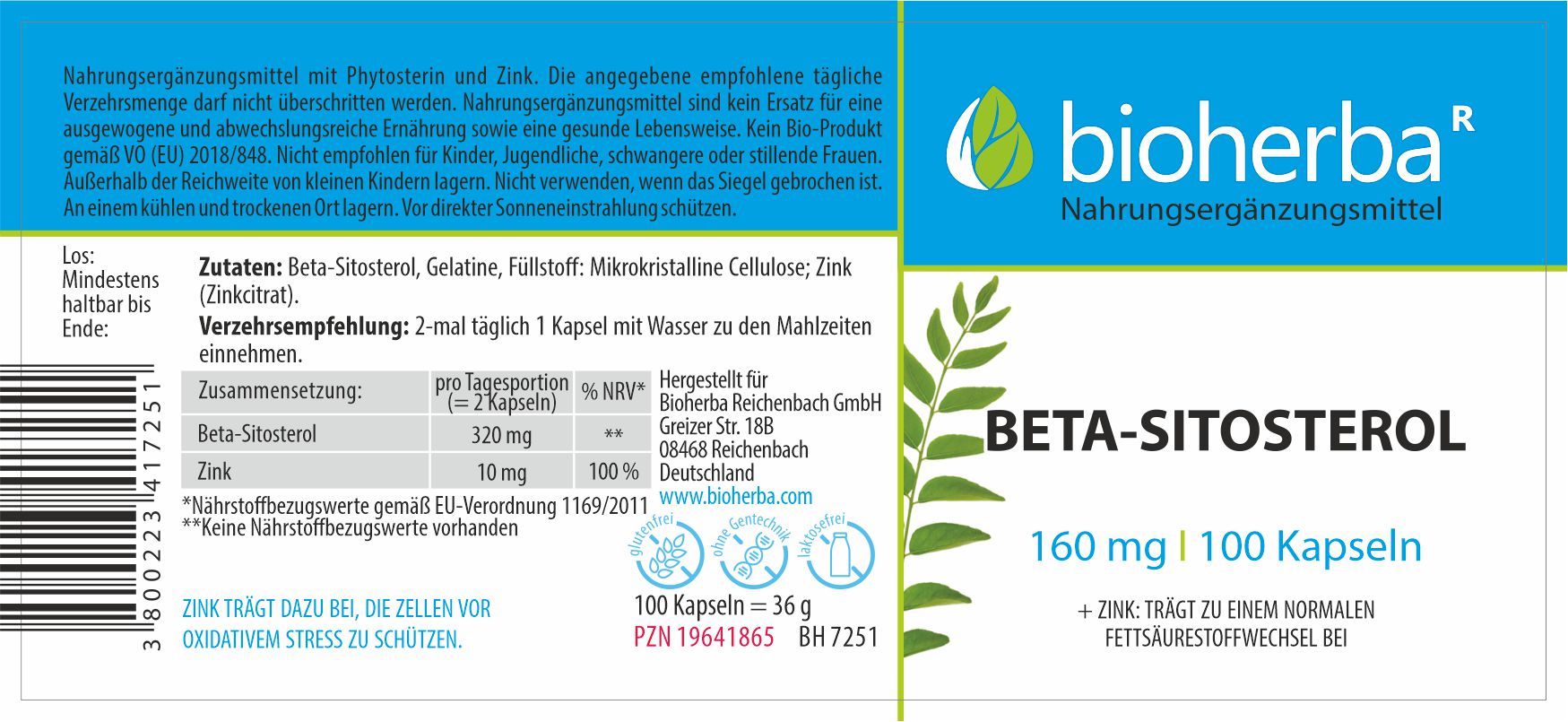 Bioherba Beta-Sitosterol Kapseln