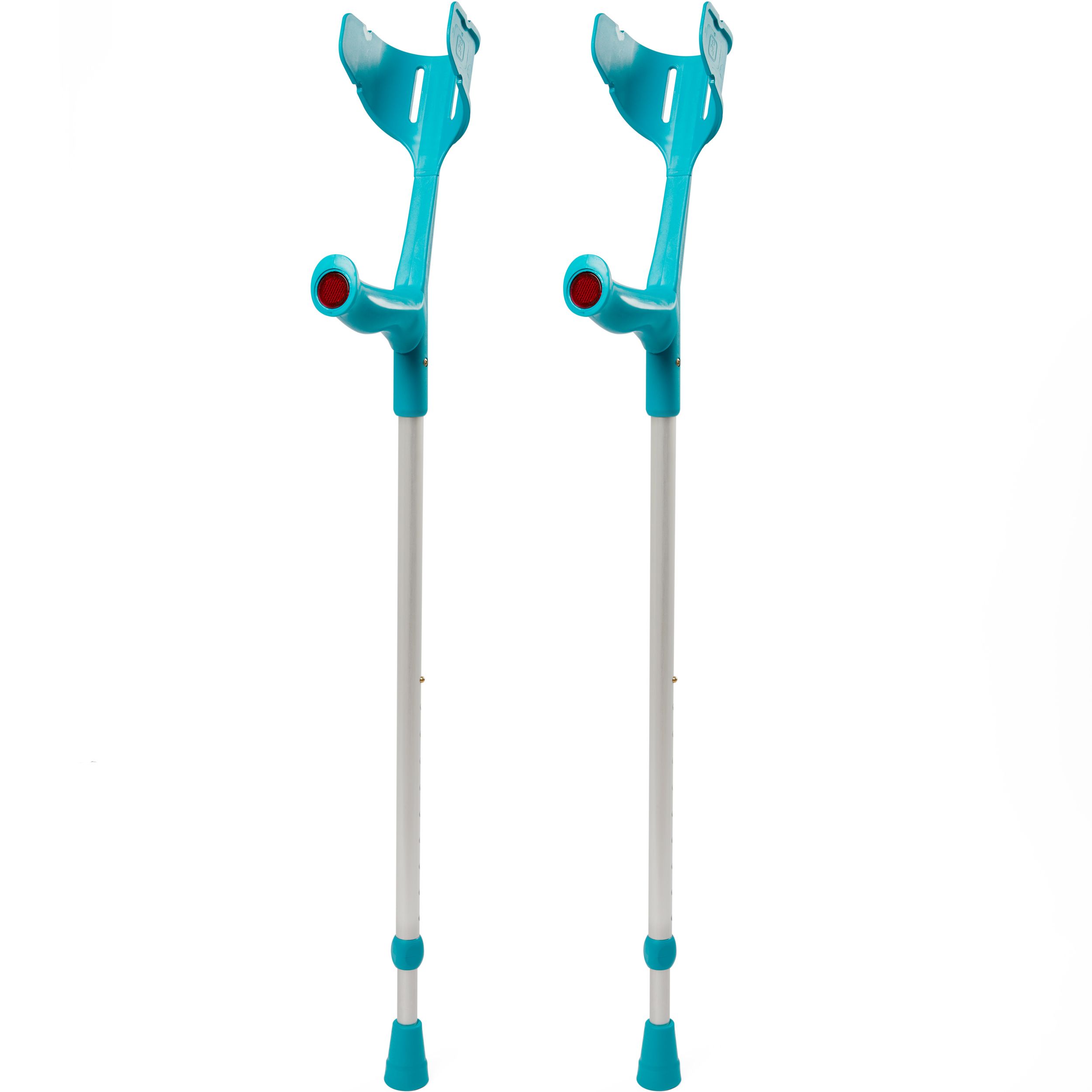 Rebotec Magic-Soft - 2x Krücke Gehhilfe Unterarmgehstütze (1 Paar) in Türkis