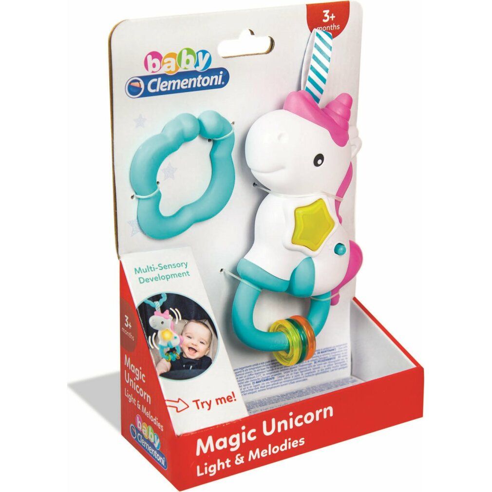 Elektronische Rassel mit Griff - Einhorn