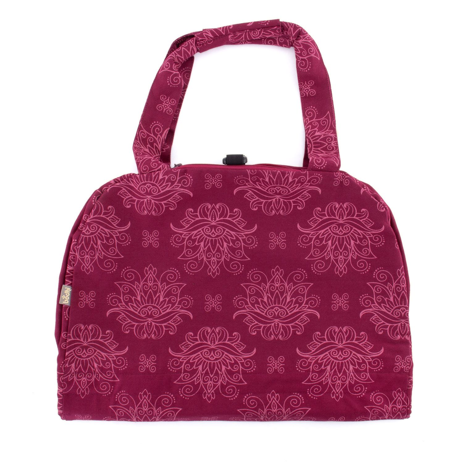 Maharaja Collection: Gemusterte Yoga Bag NAMASTÉ "Lotus", berry