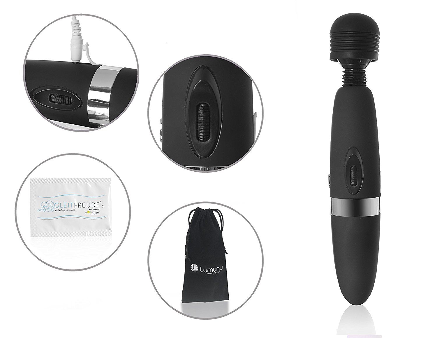 Lumunu Magic Wand Massager (Black)