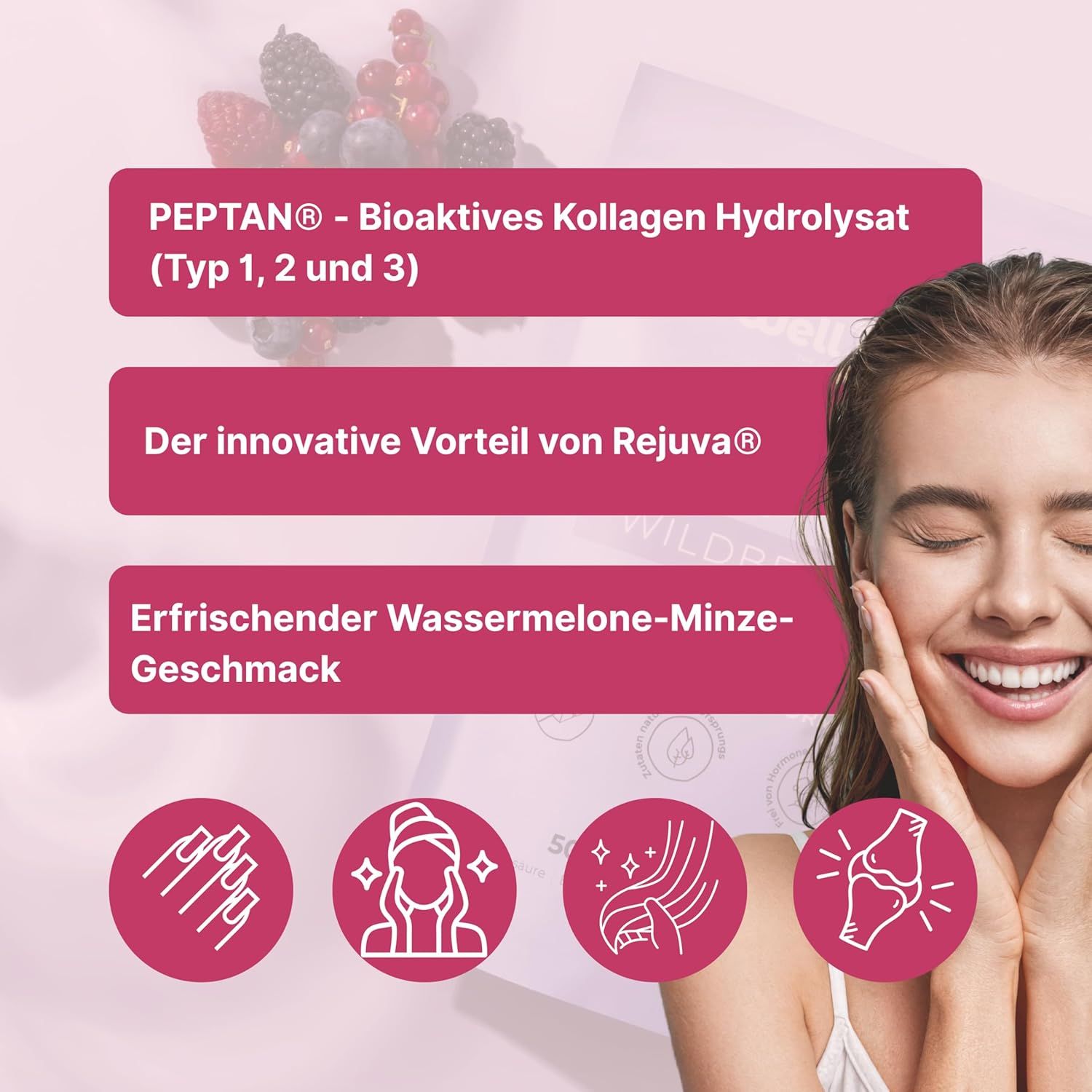 wellbe Beauty Kollagen Wassermelone-Minze mit Rejuva Complex® Formel