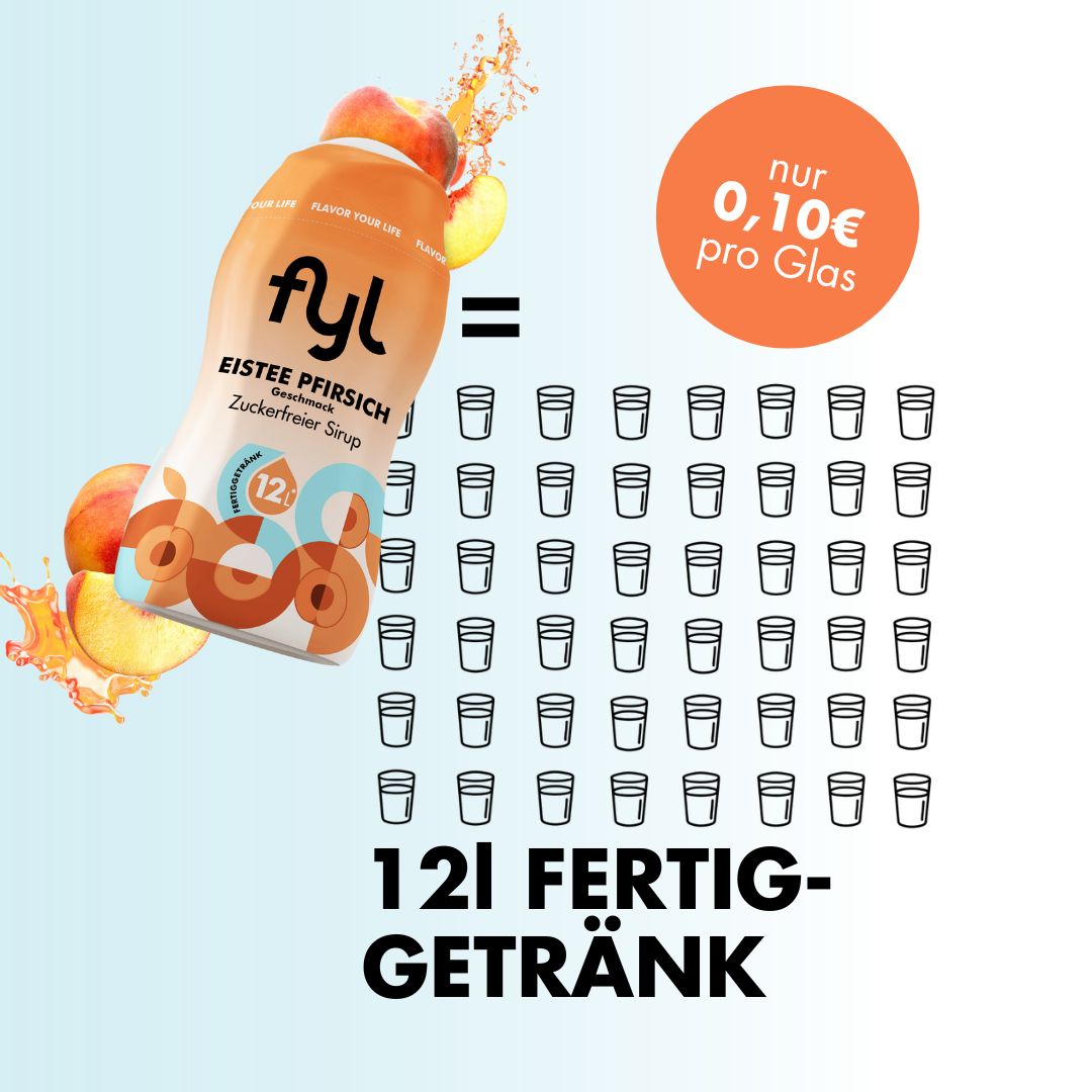 fyl Zuckerfreier Sirup Eistee Pfirsich Geschmack